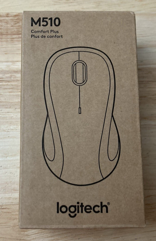Logitech M510 Comfort Plus Wireless Optical Mouse (New Open Box)