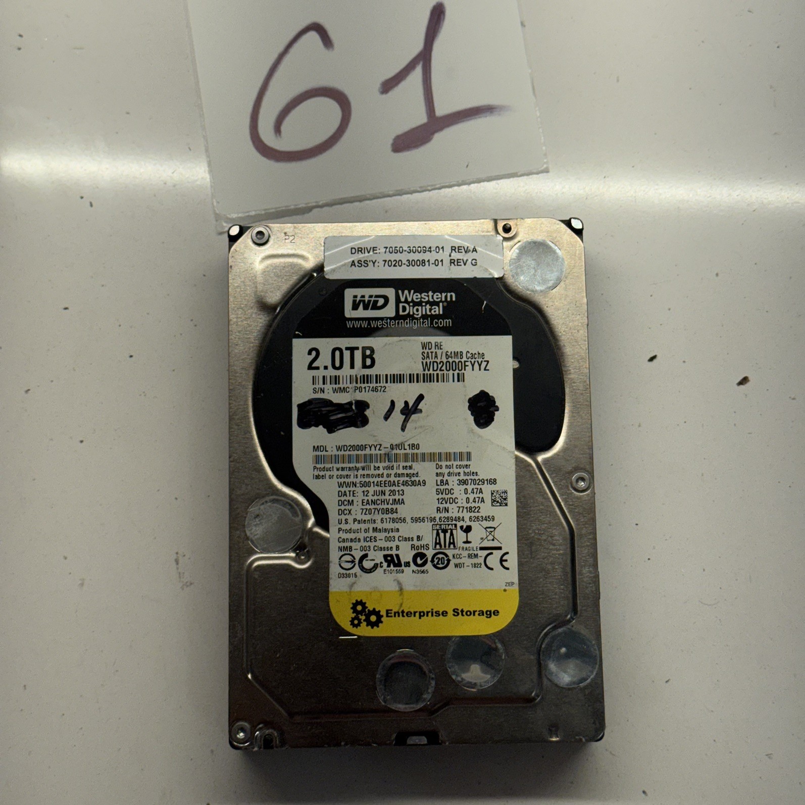Western Digital 2TB WD2003FYYS-02W0B0 3.5" SATA 7200RPM Hard Drive