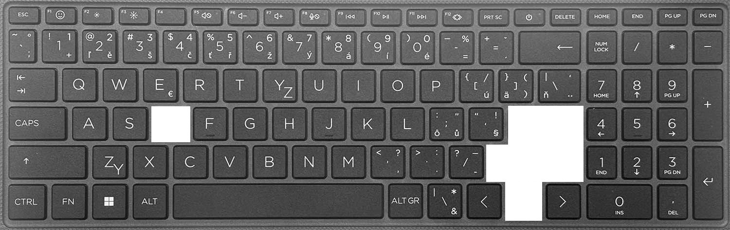 HP743 Replacement single key HP Essential 250 G10, 255 G10