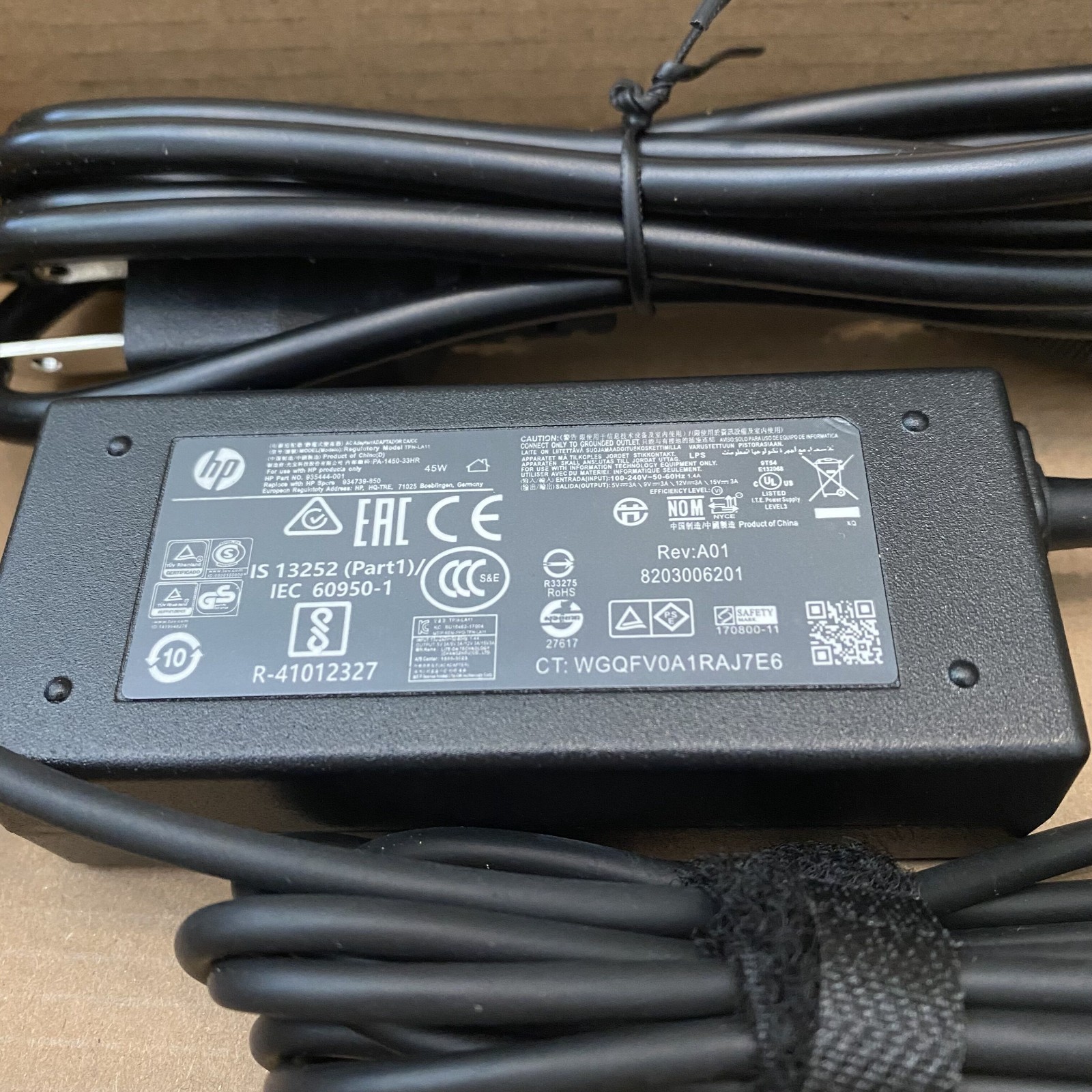 Genuine OEM NEW HP USB-C  15V  3A  45W  AC Power Adapter Charger NEW