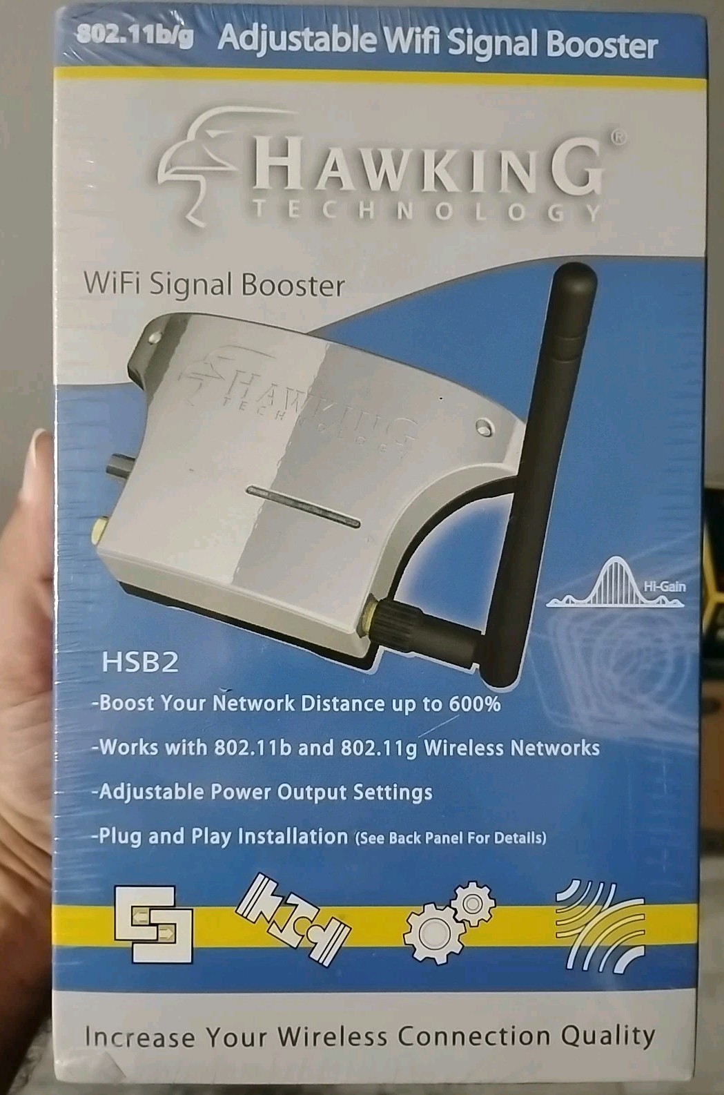NEW Hawking Technology HSB2 HiGain WiFi Signal Booster