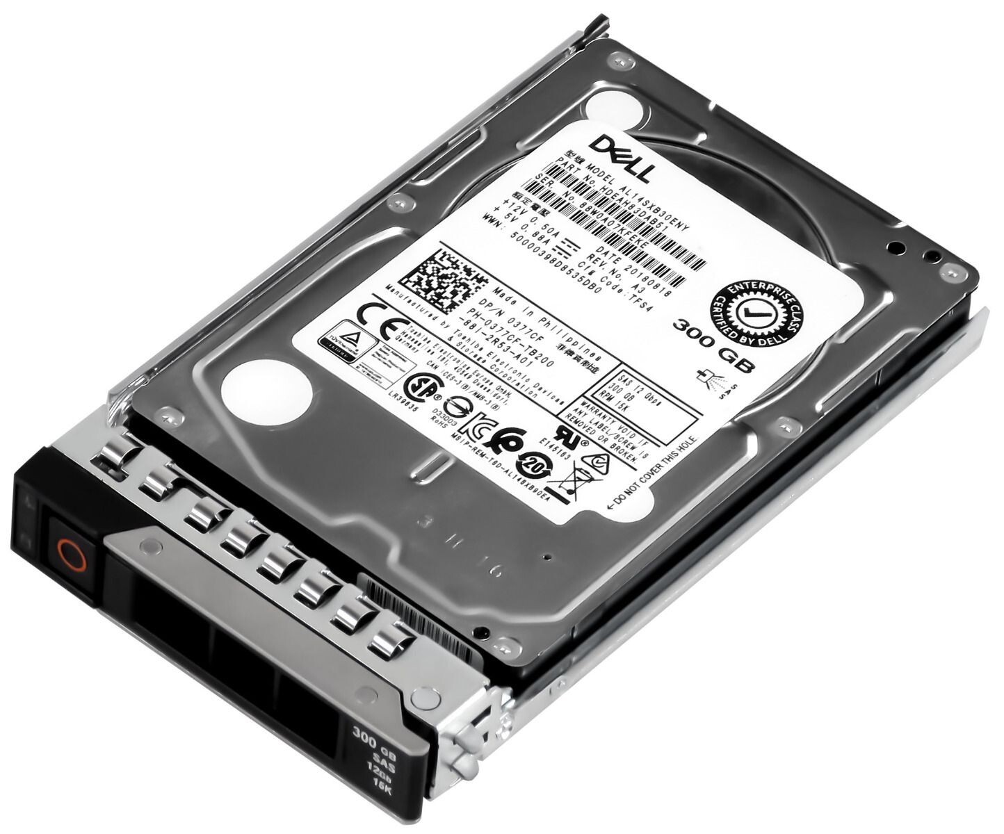 HARD DRIVE DELL 300GB 0377CF AL14SXB30ENY 15K 128MB SAS-3 2.5''
