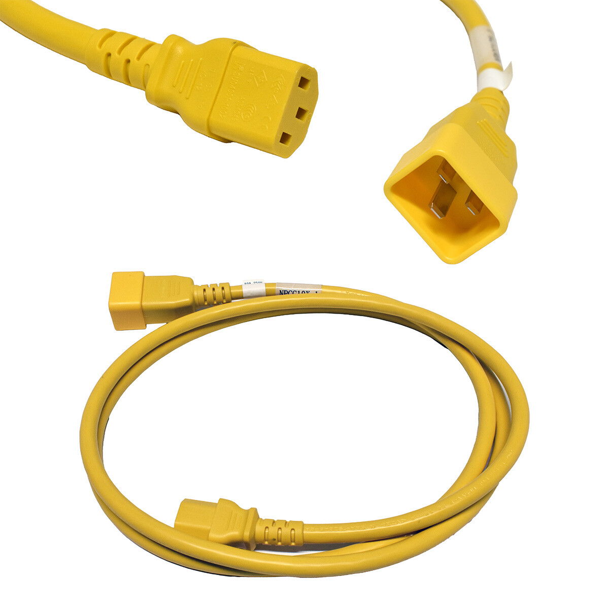 Panduit Power Cord C20 C13 Power Cable Yellow 1.8m 16A 250V Extension NPCC19X-1