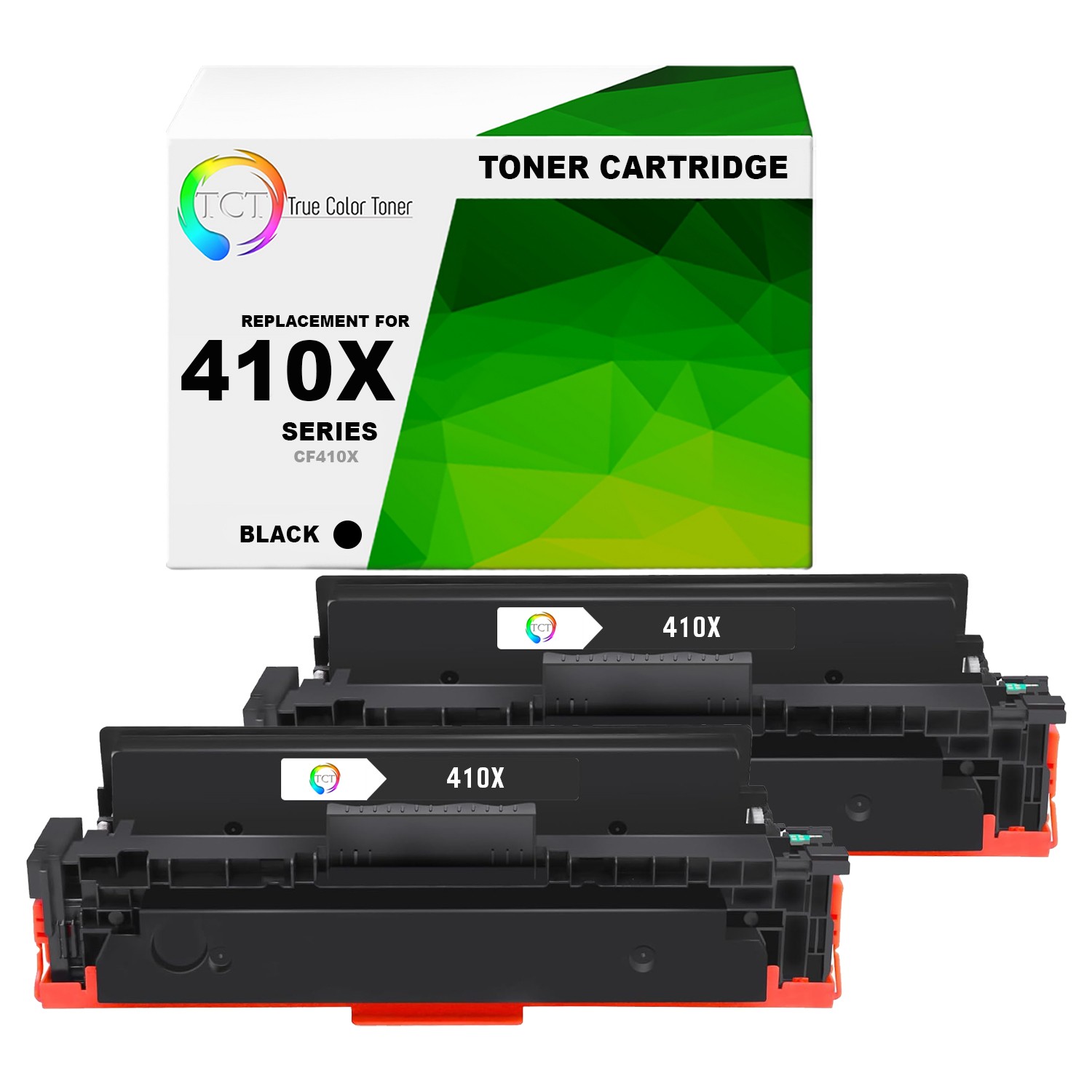 TCT 2PK Black CF410X 410X Laser Toner Cartridge For HP LaserJet M452 MFP M477