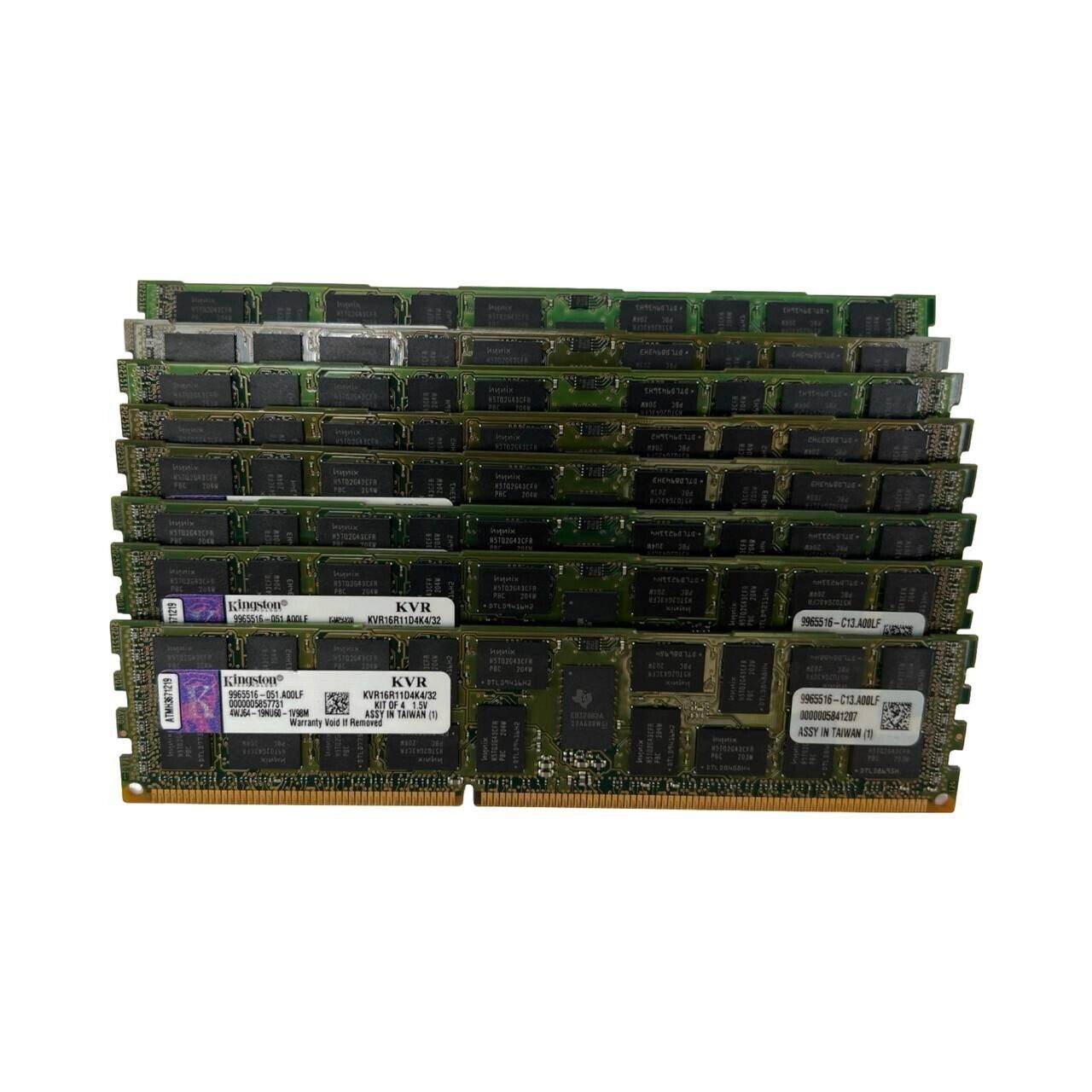 8x Kingston KVR16R11D4K4/32 64GB 8x8GB PC3 12800 DDR3 SDRAM ECC Server Memory