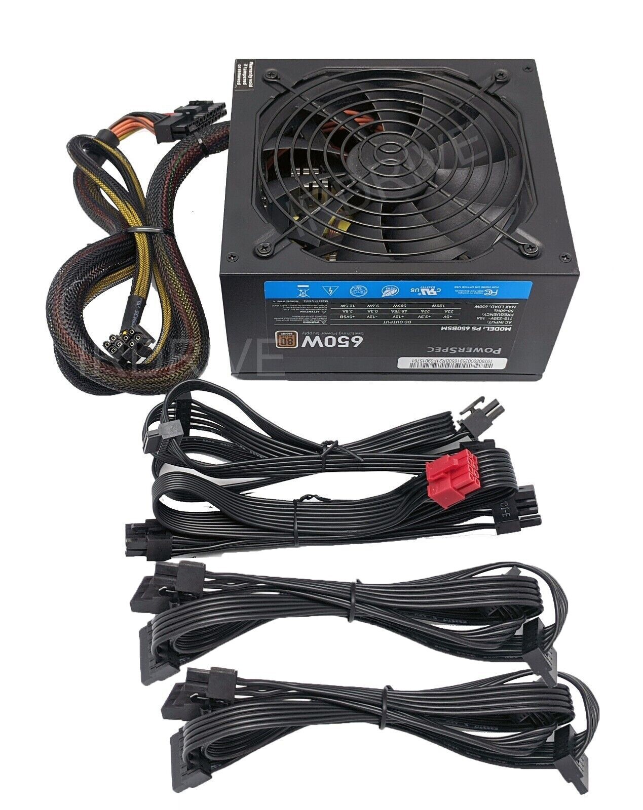 PowerSpec PS650BSM 650W 80+ Bronze 2x PCIE Semi-Modular ATX 12V Power Supply PSU