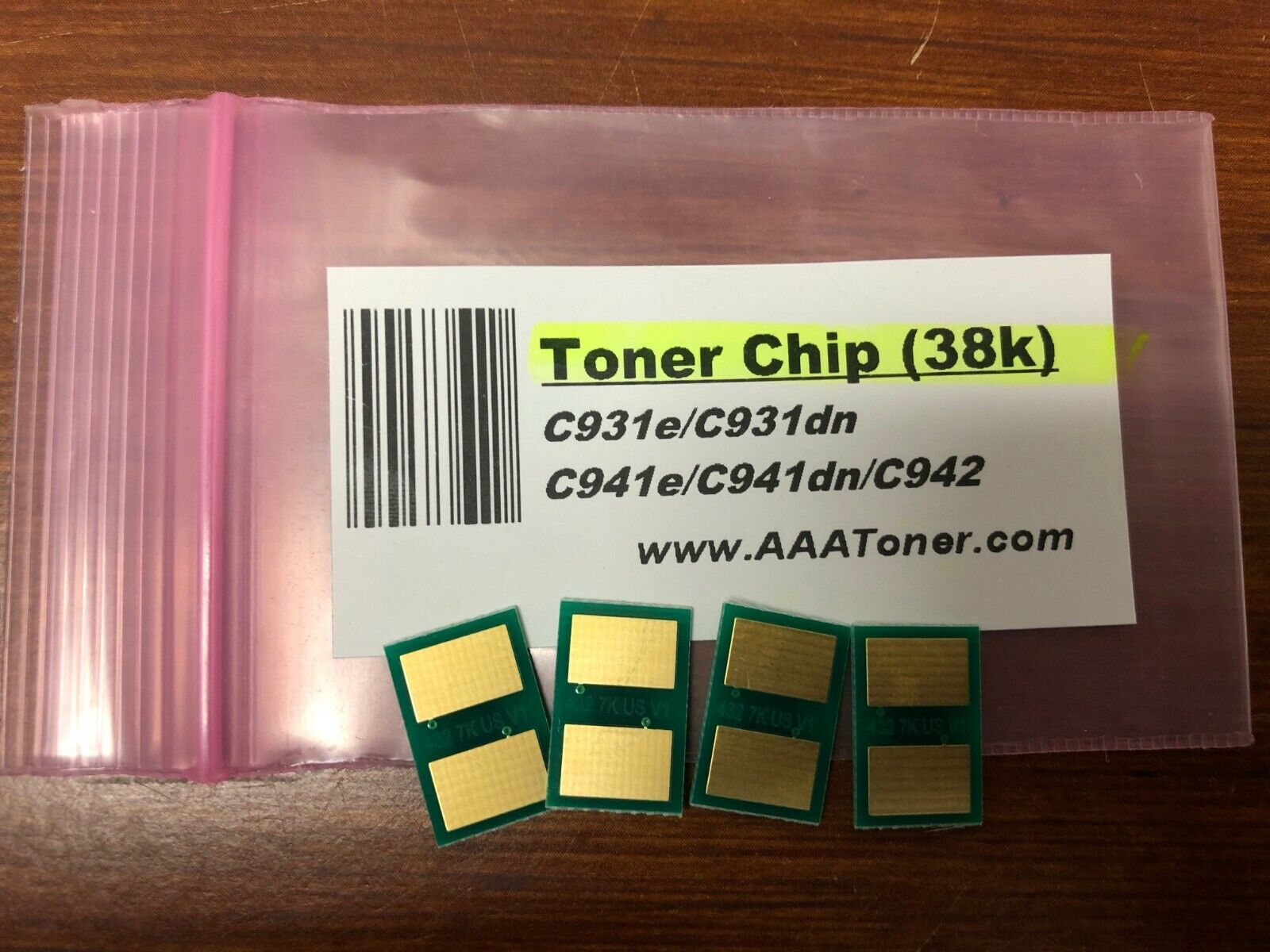 4 Toner Chip for use in OKI C900 series, C931, C941, C942 (38k) Refill