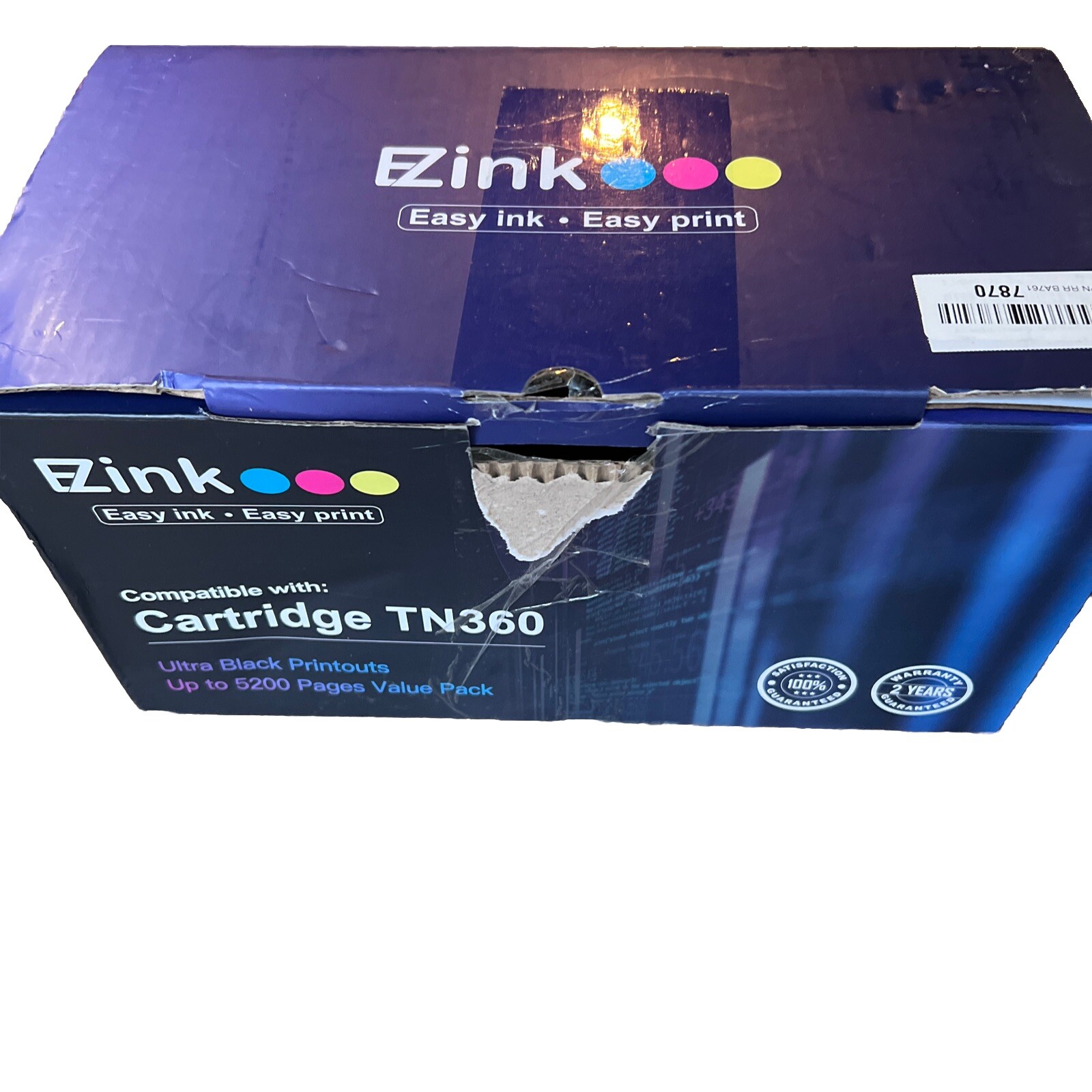 TWO EZink EZ Ink TN360 TN-360 Black Toner Cartridges