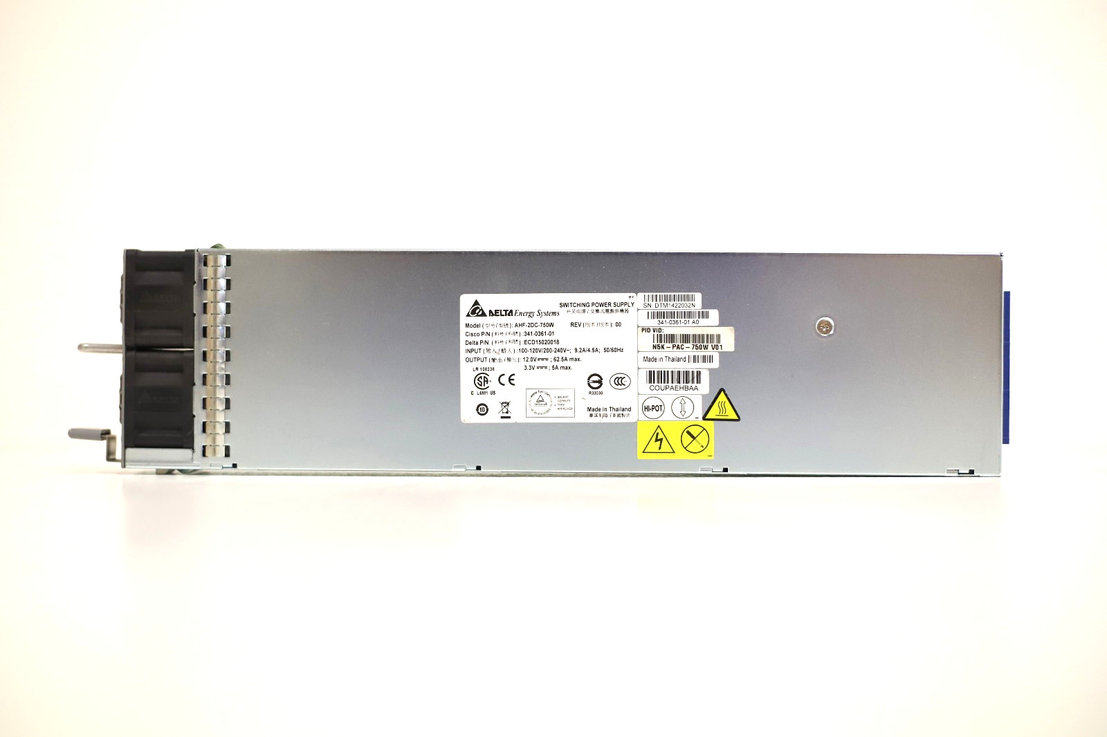Cisco AHF-2DC-750W 750W Power Supply For Nexus 5020 P/N: N5K-PAC-750W V01 Tested