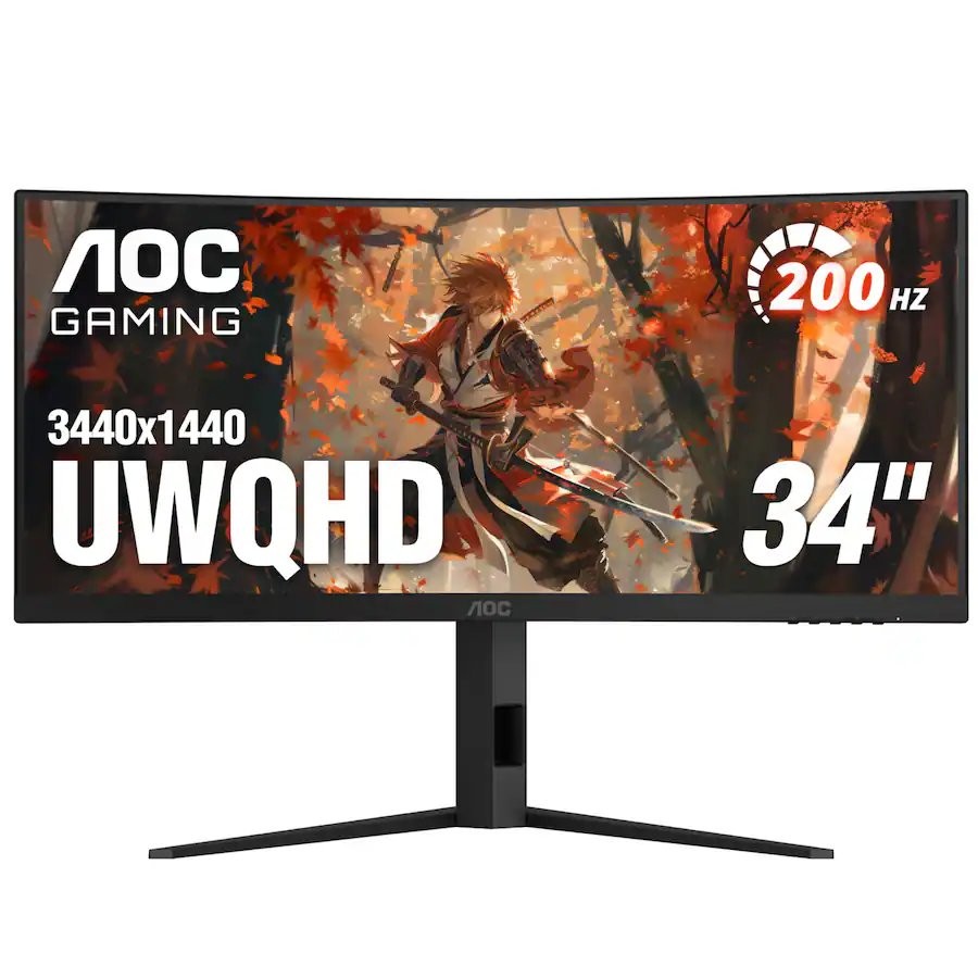 AOC CU34G4HV 34" VA Panel Curved Gaming Monitor 3440x1440 200Hz  Freesync Black