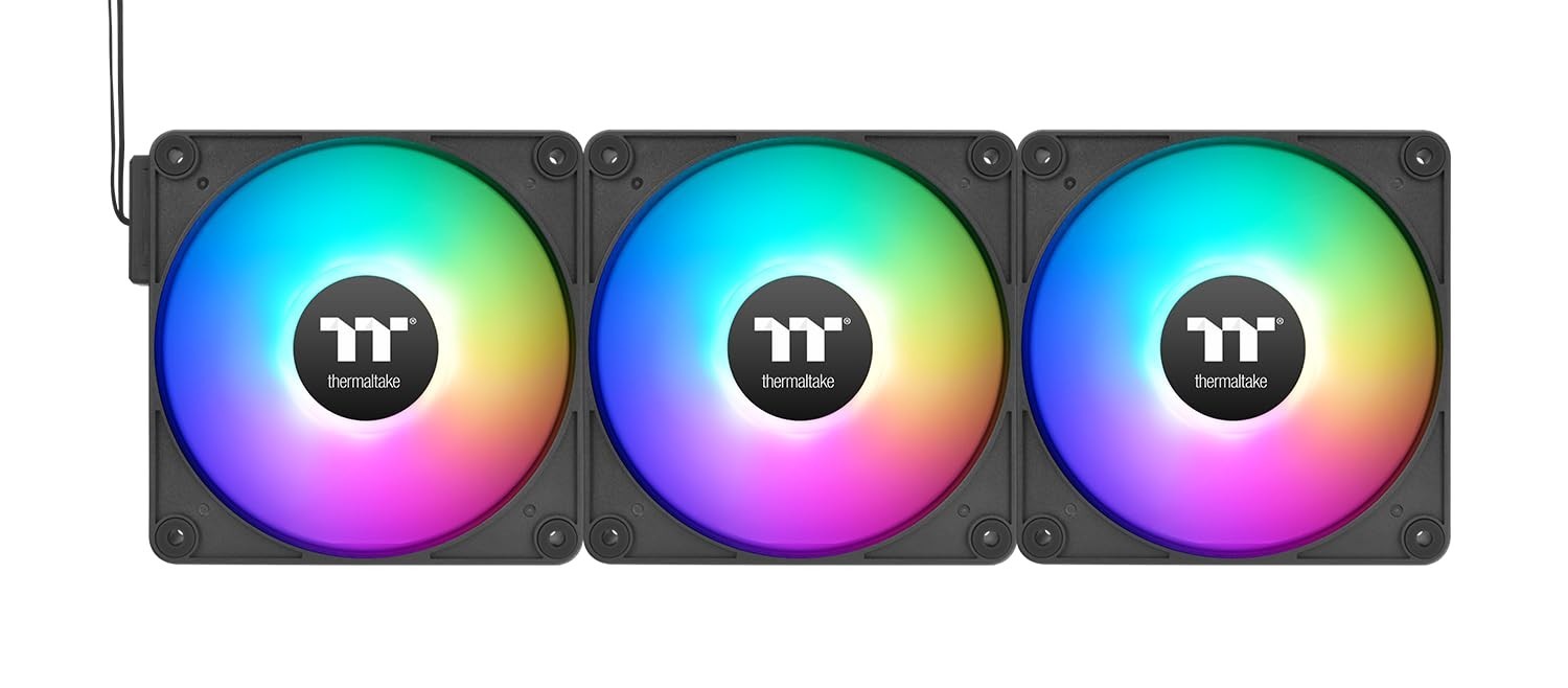 Thermaltake CT140 EX Reverse ARGB Sync 140mm PC Case Fans 3-Pack Black