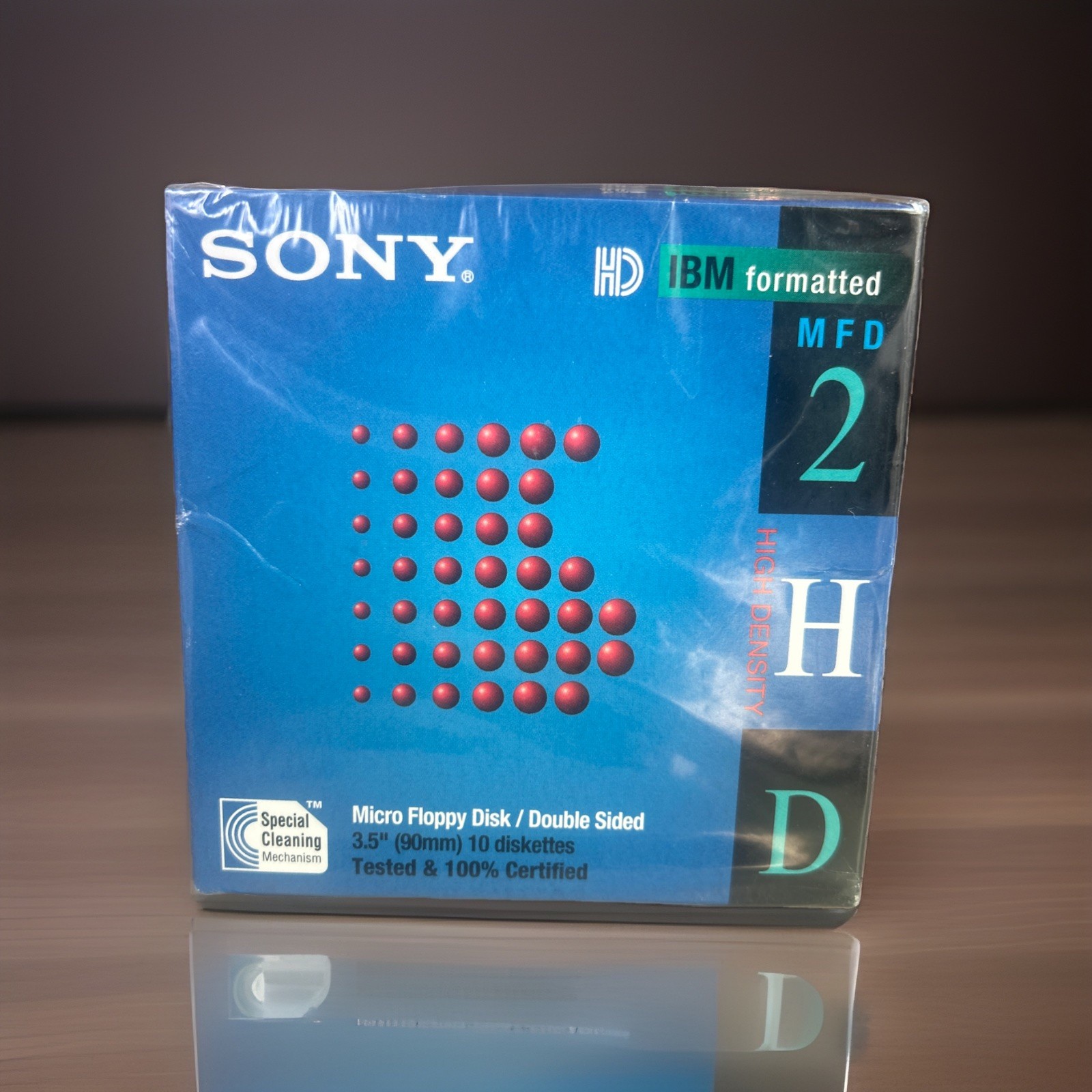 Sony MFD 2HD Micro 3.5" Floppy Disk IBM Formatted 10 Diskettes in Pack Brand New
