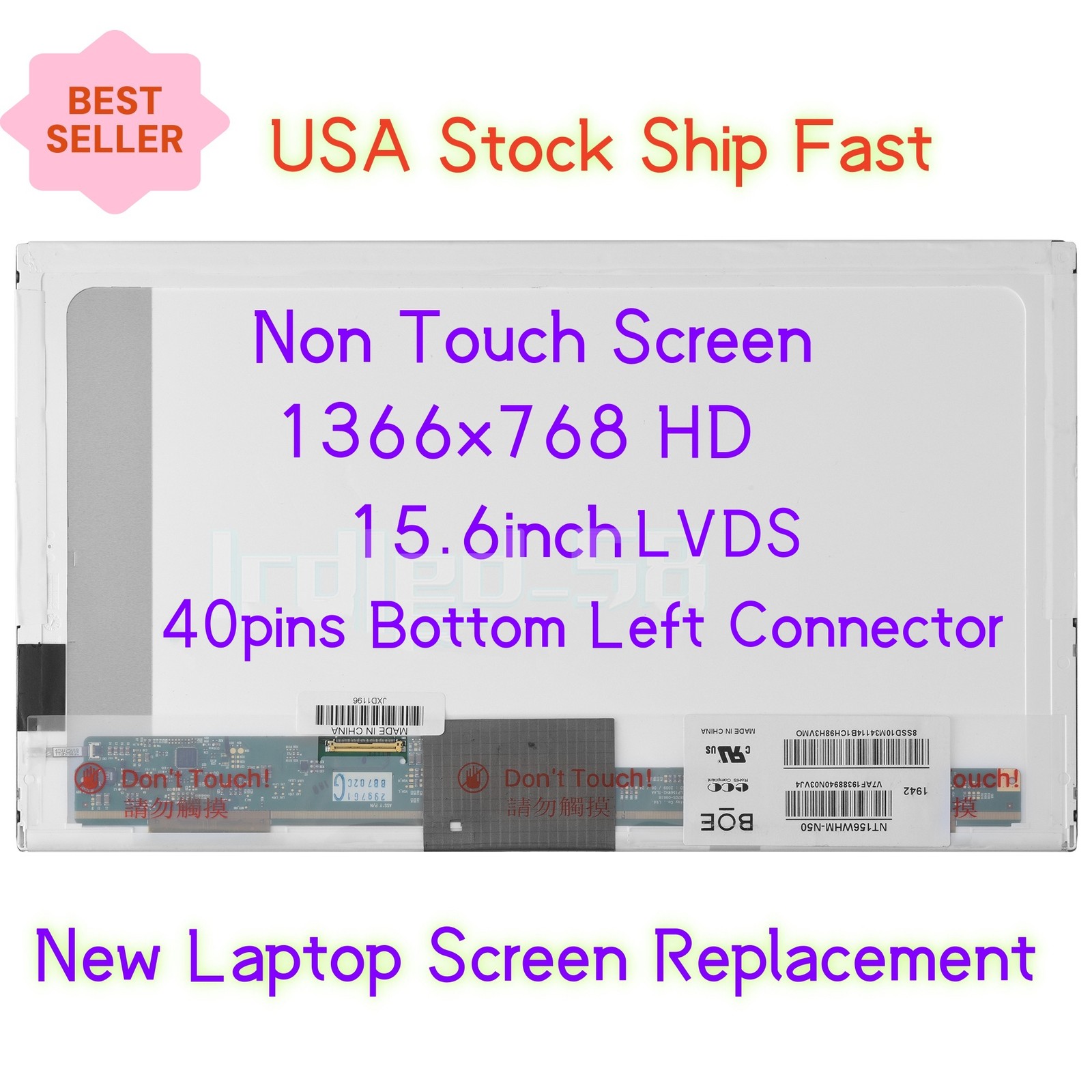 LTN156AT27-H01 Samsung NEW 15.6 HD Laptop LED LCD Screen/Display LTN156AT27-H02