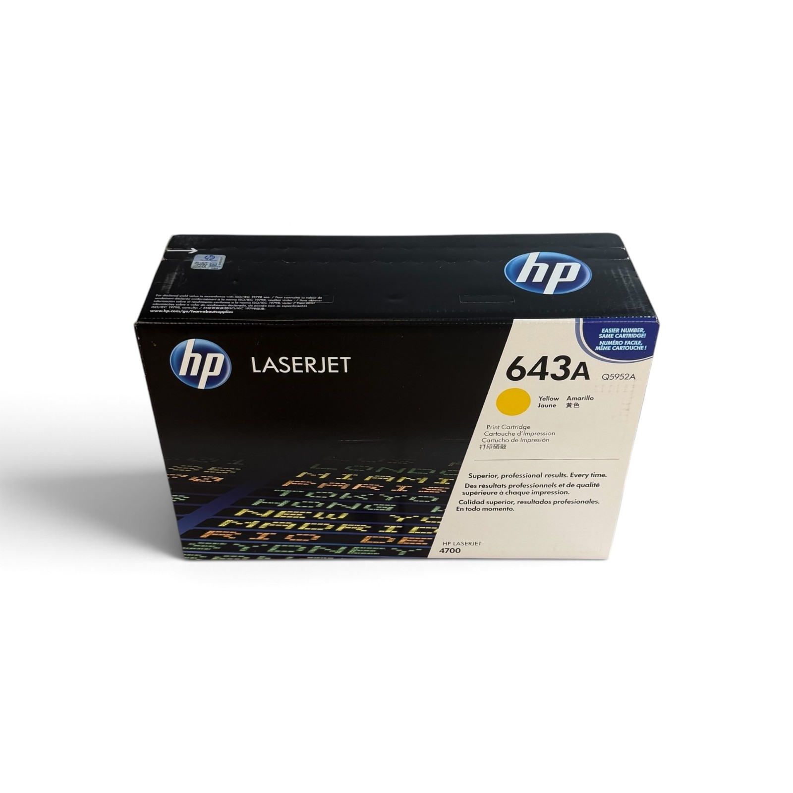 HP 643A Toner Cartridge, Cyan Q5951A,Magenta Q5953A,Yellow Q5952A,Black Q5950A