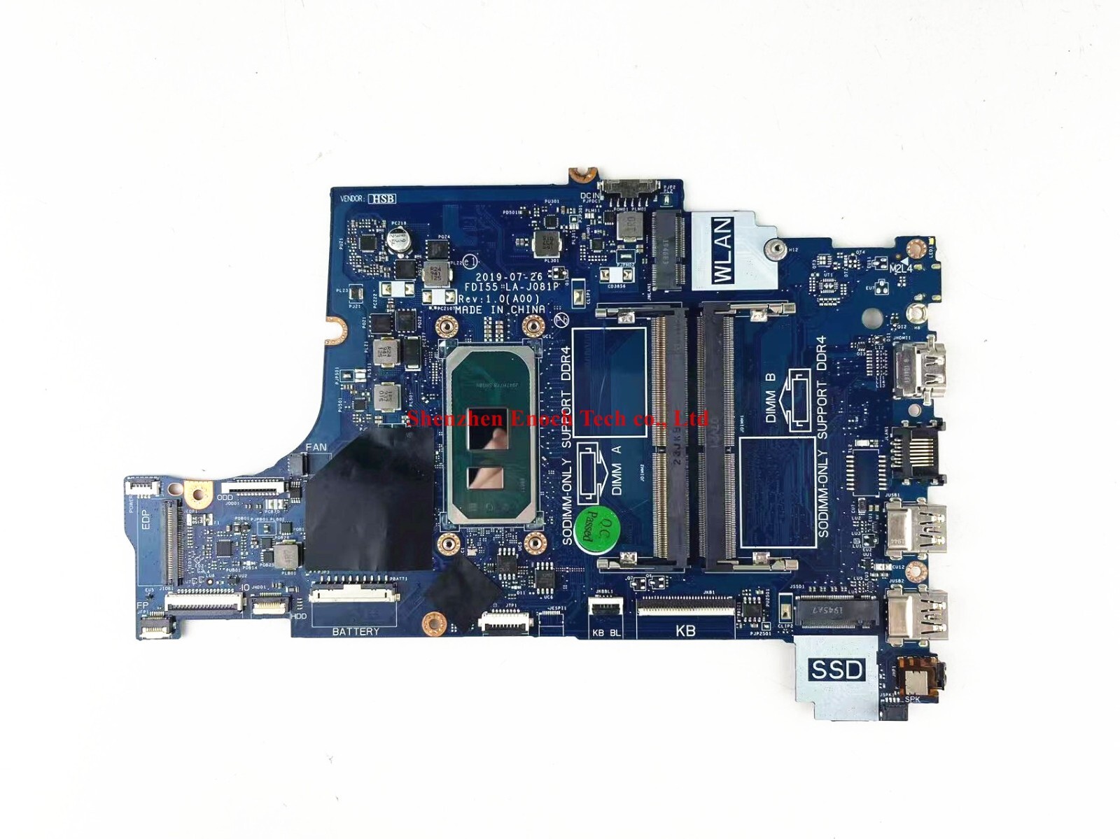 FDI55 LA-J081P For Dell Inspiron 3593 5593 Motherboard i7-1065G7 CPU CN-004C38
