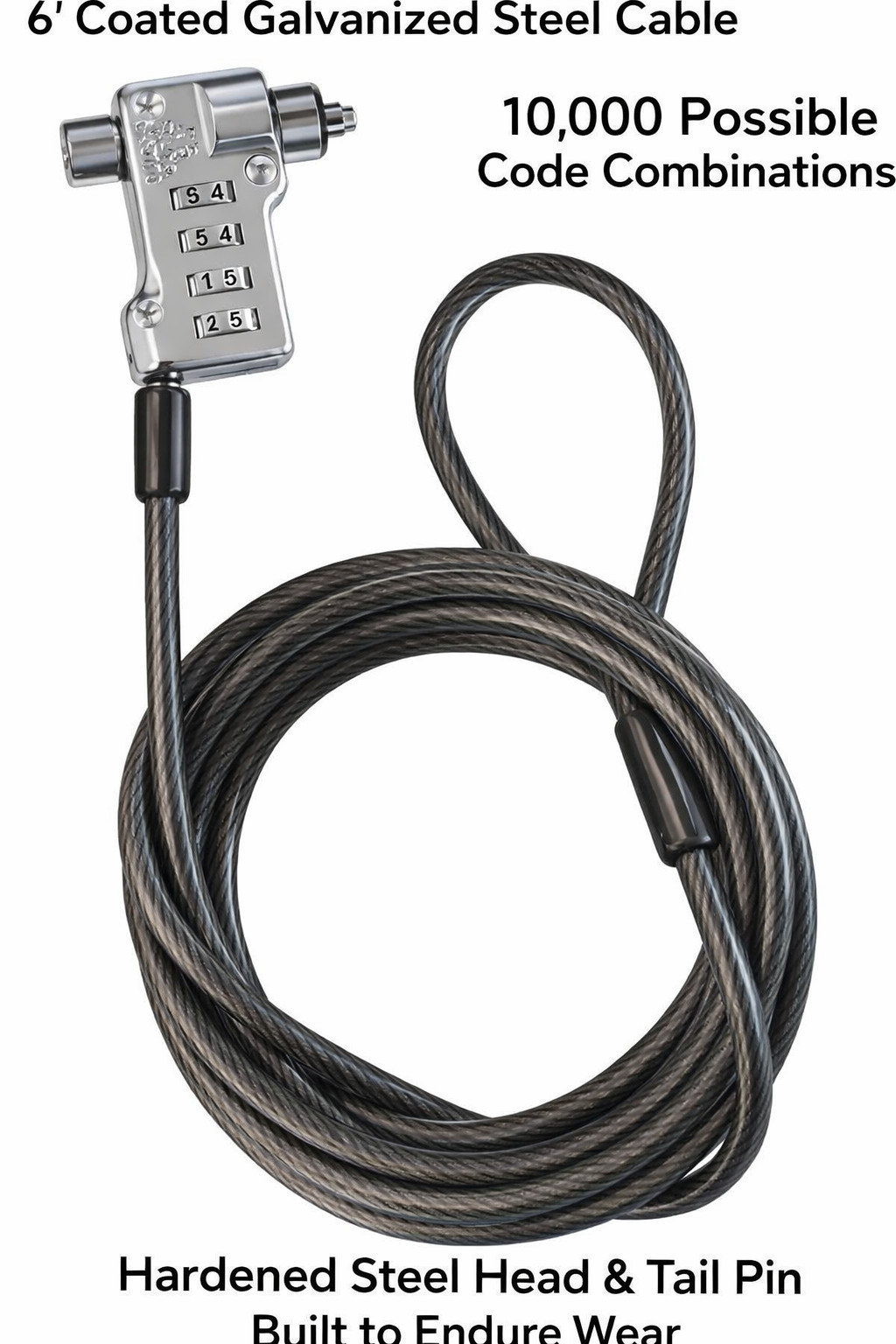 Codi 4-digit Combination Notebook Computer Titanium Lock For PC and MAC - NEW