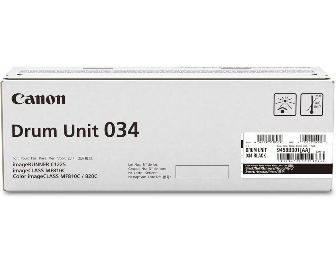 Genuine CANON 9458B001 Imagecls Mf810Cdn 034 Black Drum OPEN BOX AND BAG