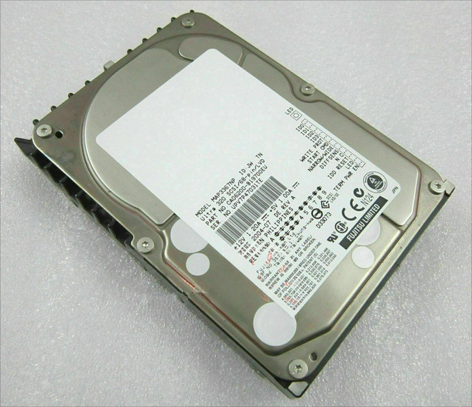 hp/Fujitsu MAP3367NP 36.7GB 10K RPM 8MB 3.5″ SCSI Ultra320 68-Pin Hard Drive HDD