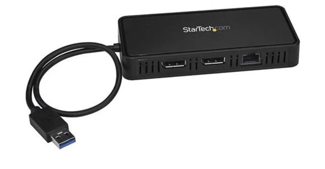 StarTech.com USB 3.0 Mini Dock Dual Monitor USB Type-A Laptop Docking Station 