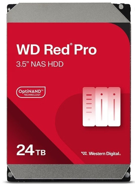 Western Digital 24TB WD Red Pro NAS Internal Hard Drive HDD - 7200 RPM, SATA