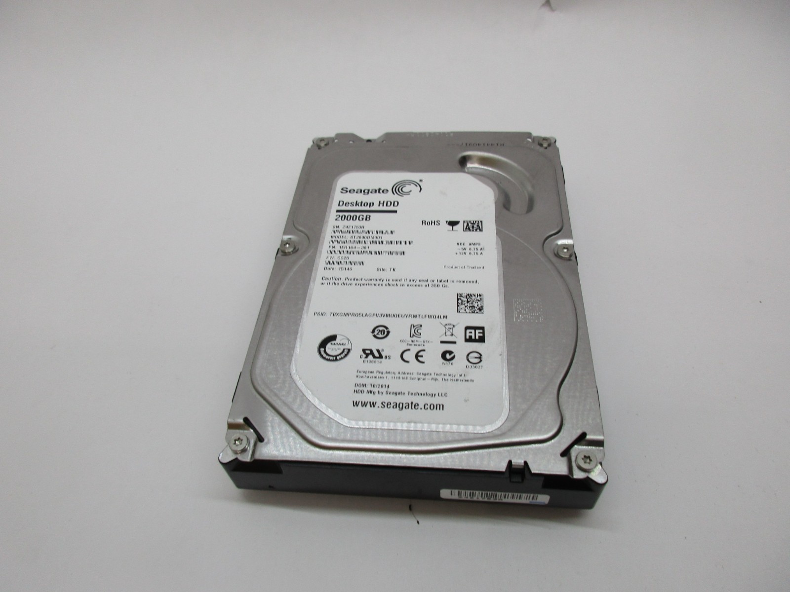 SEAGATE ST2000DM001 2TB 3.5 IN SATA III DESKTOP HARD DRIVE 1ER164-301 T5-E3