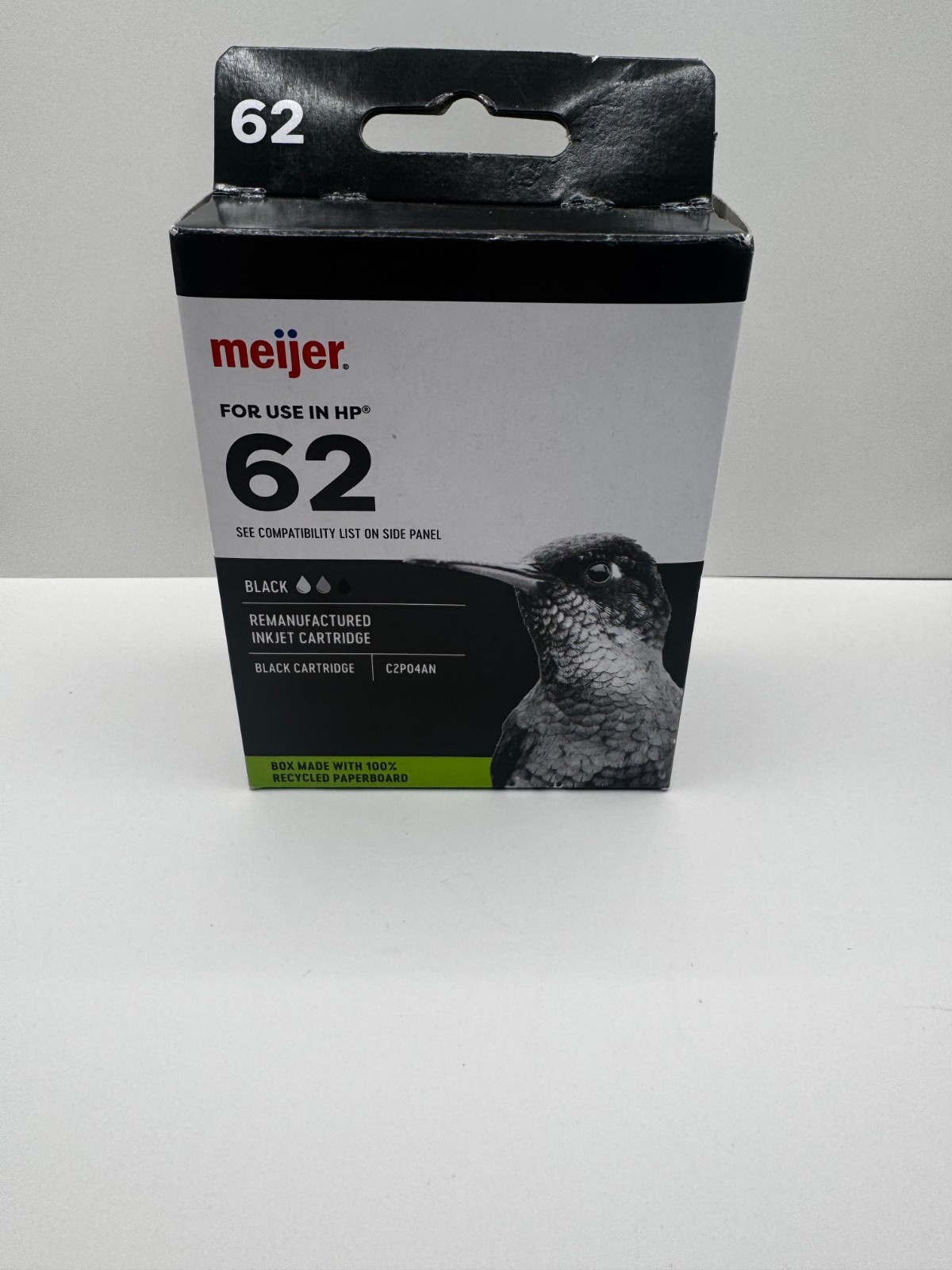 HP 62 Black Ink Cartridge (C2P04AN) Meijer New Open Box