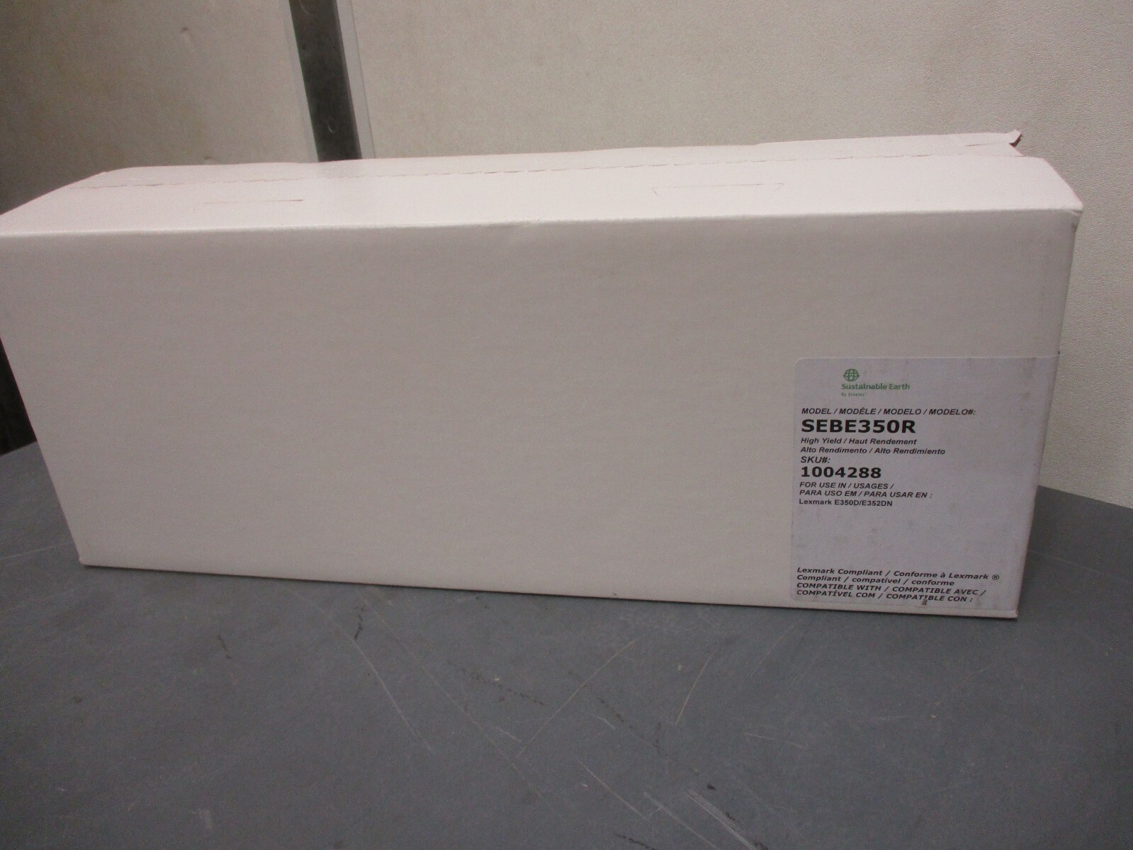 Sustainable Earth by Staples SEBE350R - LEXMARK E350H80G Black Toner Cartridge 