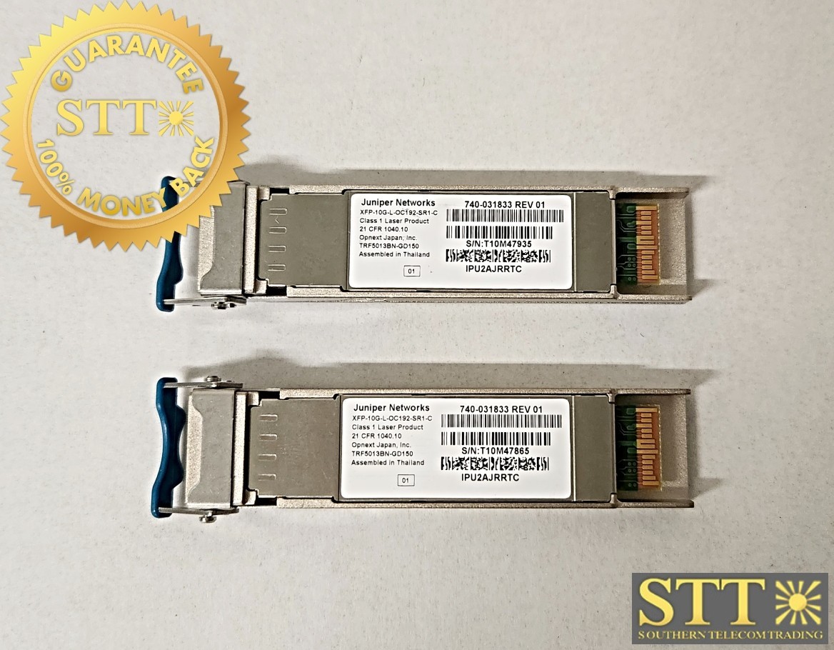 740-031833 JUNIPER(OPNEXT)XFP-10G-L-OC192-SR1-C 1310NM 10KM SMF IPU2AJRRTC LOT 2