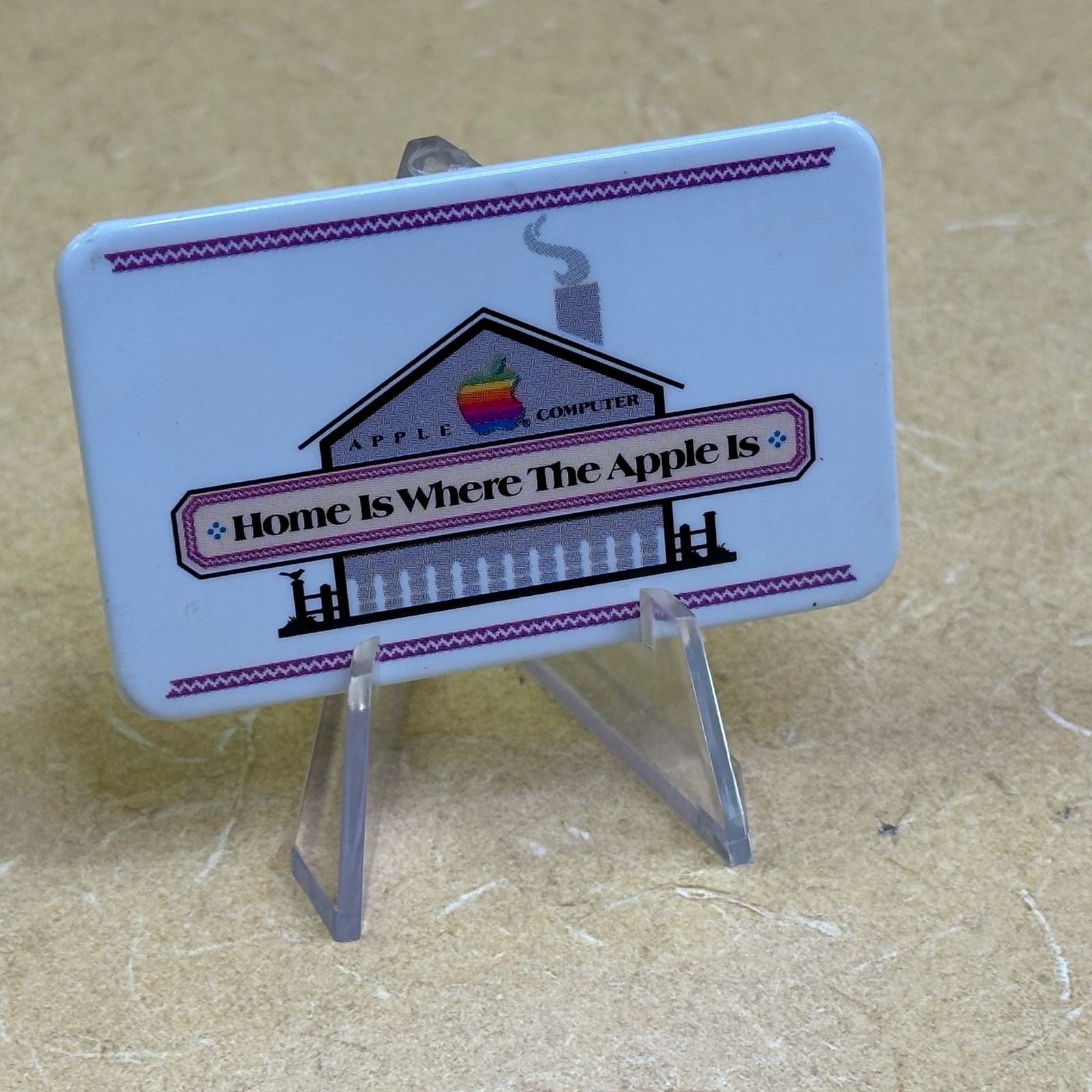 PIN: Apple Computer "Home is where the Apple is"  - Vintage Original Rare