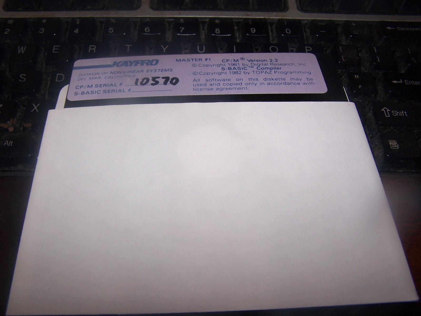 KAYPRO Master #1 CP/M Version 2.2 S-BASIC Compiler 1981