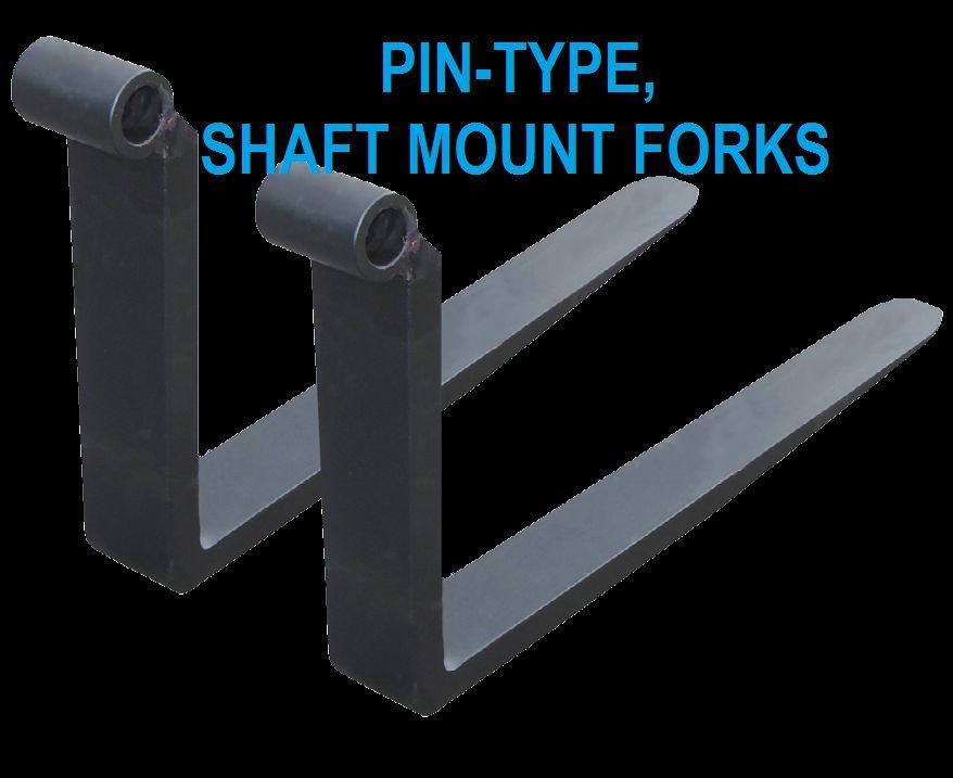 Genie 844 FORKS  2"x4"x72" Pin Bar Shaft Mount FORKS PAIR 6 FT NEW 8K LB CAPACIT