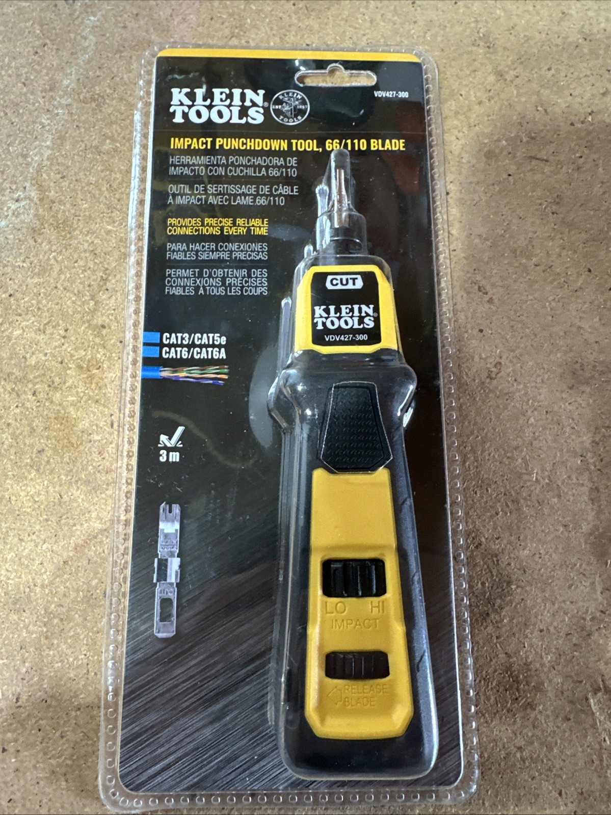 Klein Tools VDV427-300 Impact Punchdown Tool 66/110 Blade, Pick & Spudger  3339
