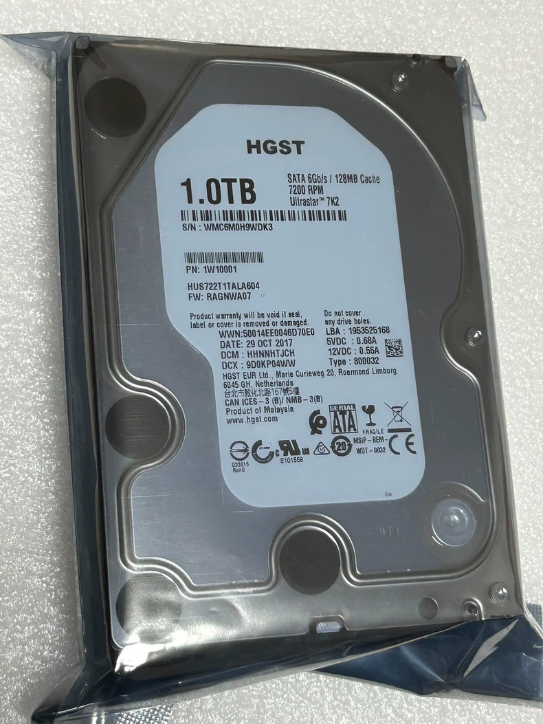 HGST 1W10001 Ultrastar DC 7.2k 6GB HUS722T1TALA604 1 TB Hard Drive