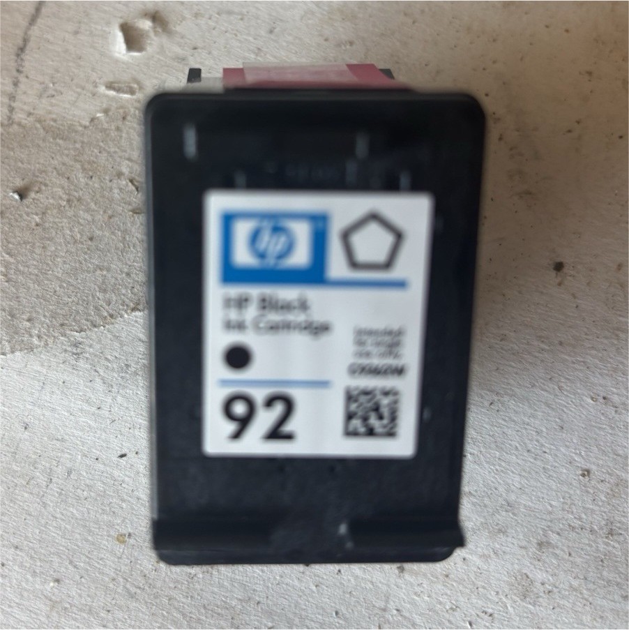 HP 92 Black Genuine/Original Inkjet Ink Cartridge C9362W For HP Printer