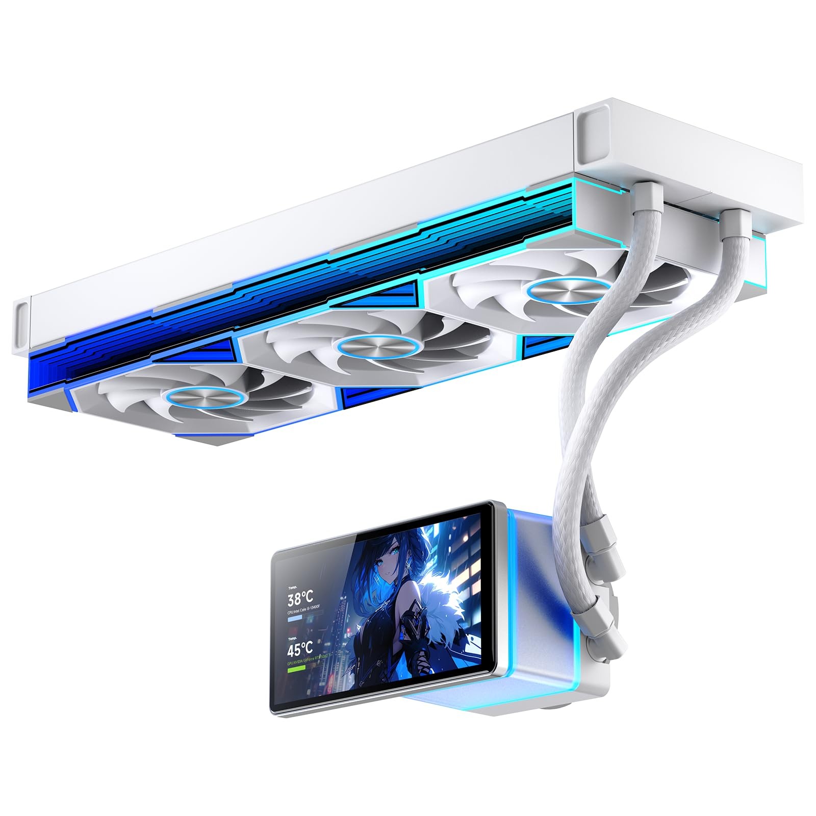Jungle Leopard PF 360 CPU Water AIO Cooler Liquid Cooling|5.5-inch LCD Magnetic