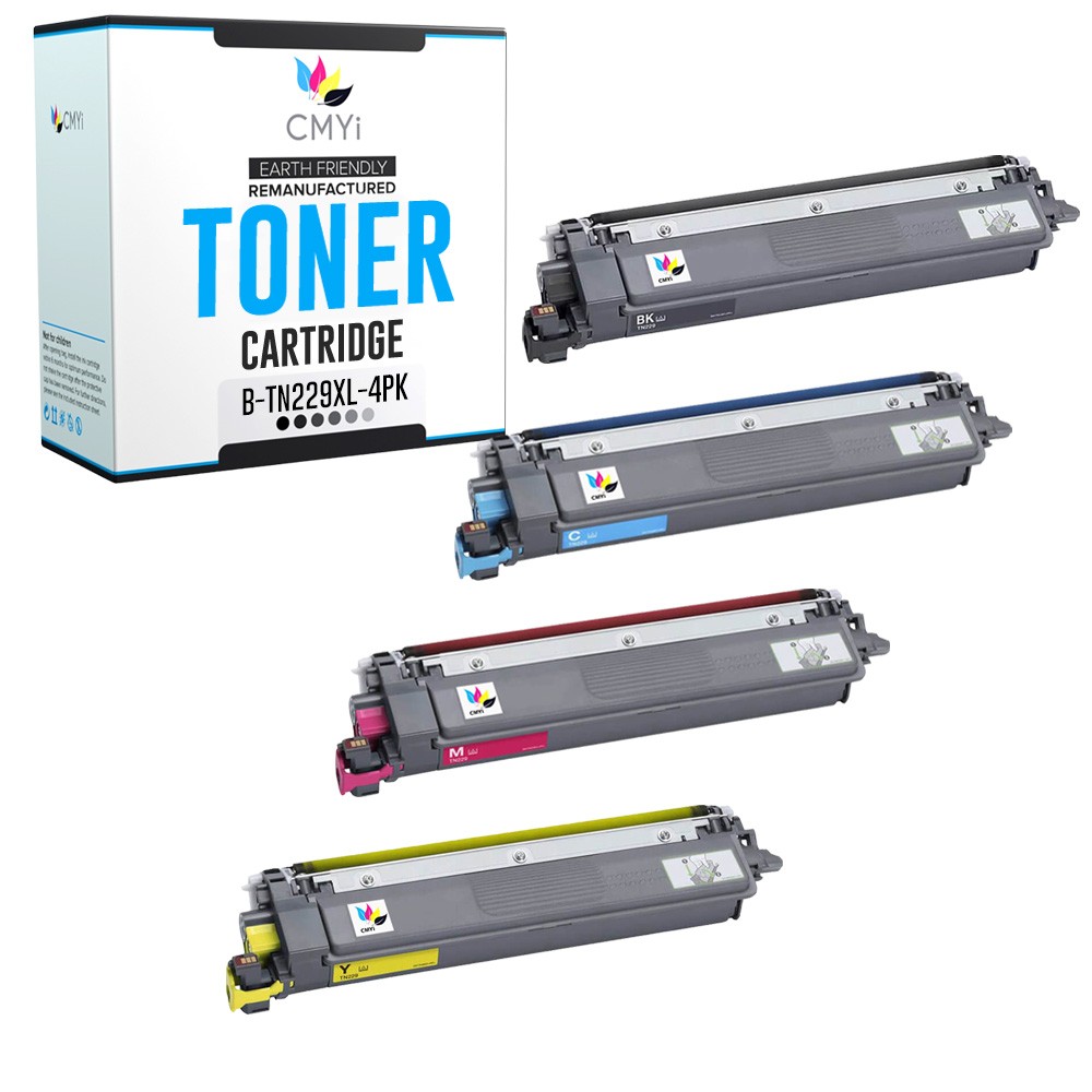 4X Compatible CMYi TN229XL Toner Cartridges fits Brother HLL3220CDW MFC-L3720CDW