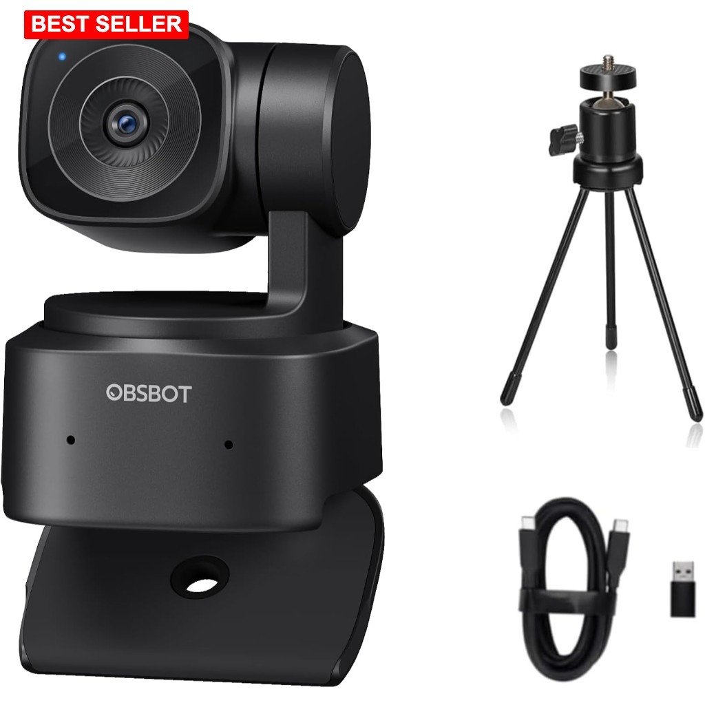 Webcam 1080P 100fps AI Tracking Gimbal HDR Noise-Canceling Microphone