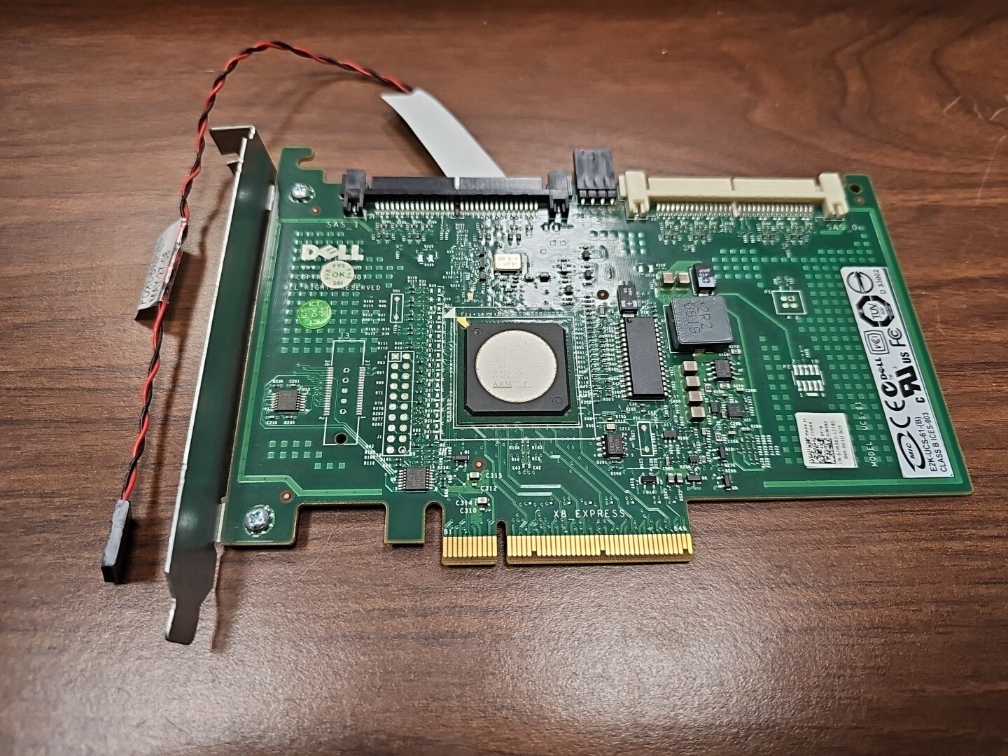 DELL POWEREDGE E2K-UCS-61-B JW063 SAS PCI-E RAID CONTROLLER CARD PERC 6/iR