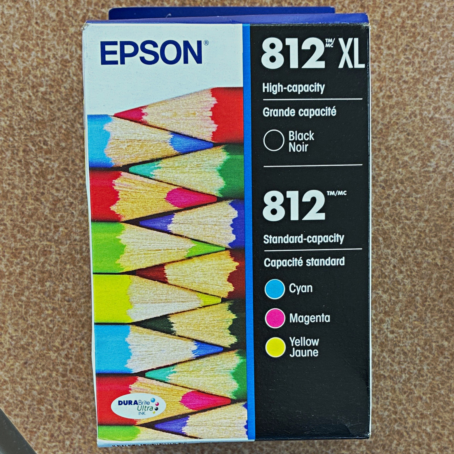 Epson 812XL/812 Genuine/Original Inkjet Ink Cartridges 4-Pack (BK/C/M/Y)