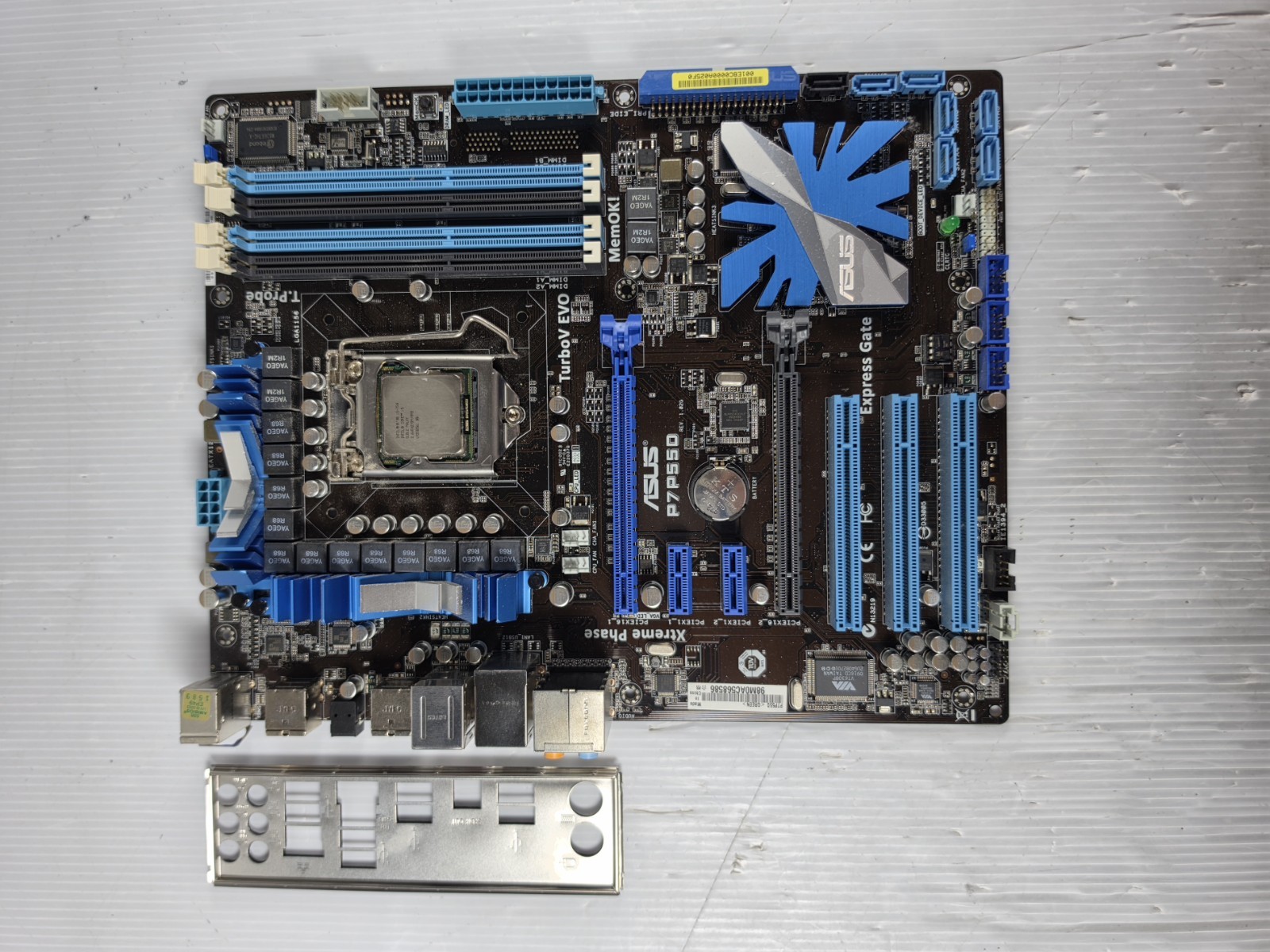 ASUS P7P55D- Motherboard W/ i5-750 CPU  + I/O SH