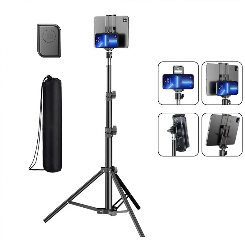 Heavy Duty 7-11in Tablet Floor Tripod Stand Adjustable 47.2" for iPhone iPad Pro
