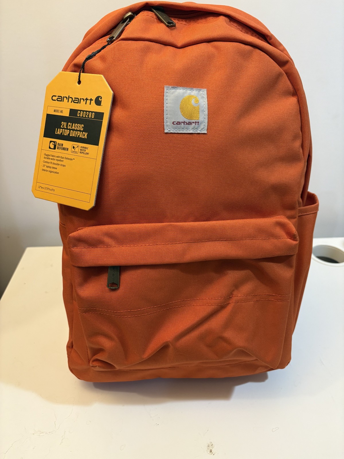 Carhartt 21L Classic Laptop Daypack Sunstone, 15in. Laptop Sleeve, Water Resist.