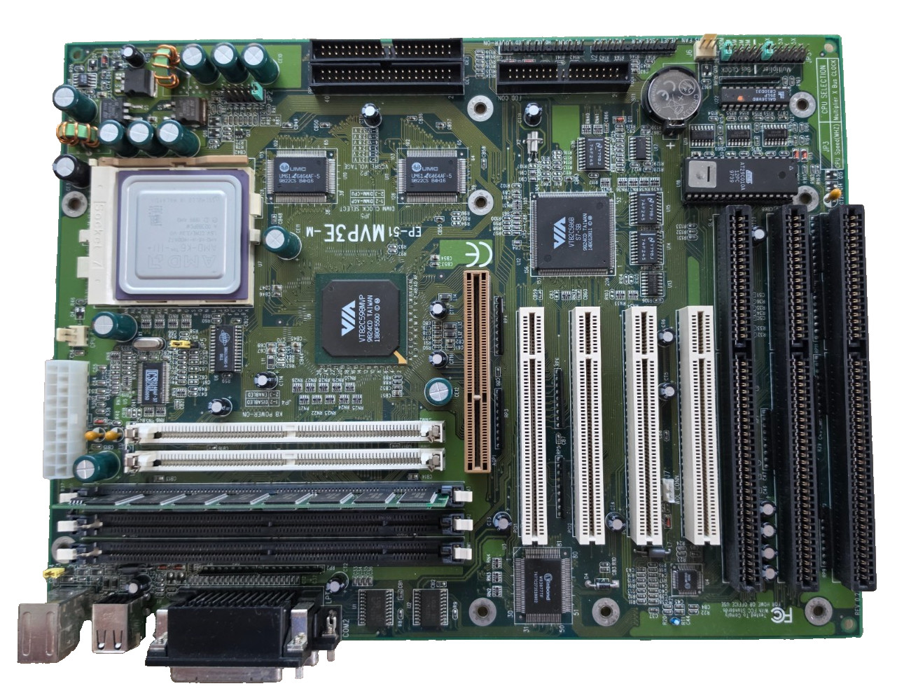 EPoX EP-51MVP3E-M + AMD K6-III+ 400 (at 500MHz) + 256Mb RAM  -=TESTED=-