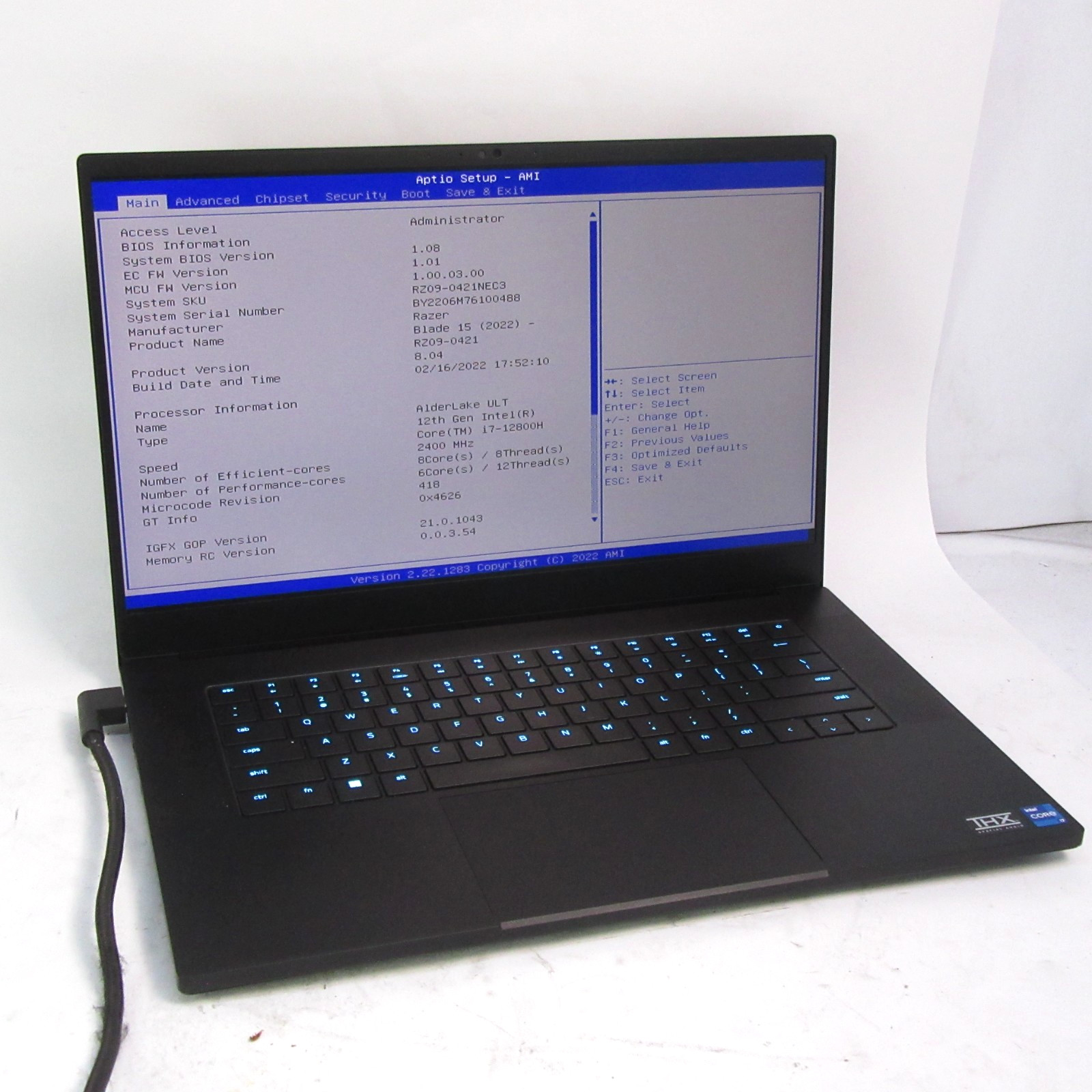 Razer Blade 15 | INTEL  i7-12800H NO RAM | NO SSD RTX 3080 Ti T12-D9