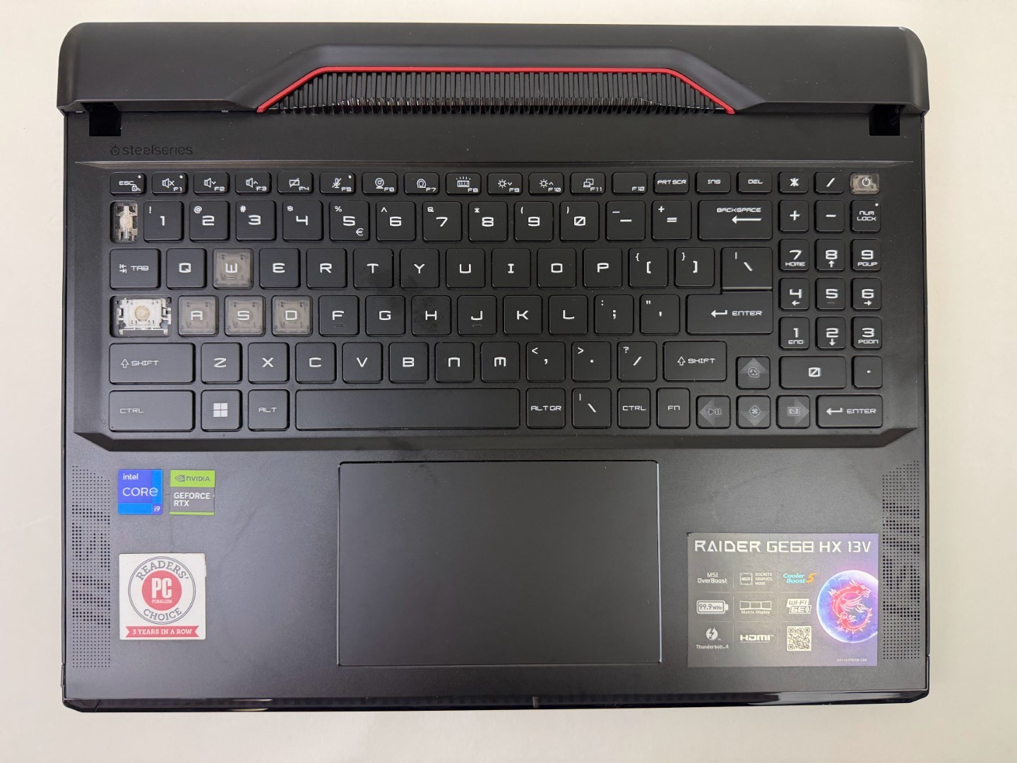 Keyboard Palmrest Bottom for MSI Raider GE68 HX 13VF-062US - Read Details