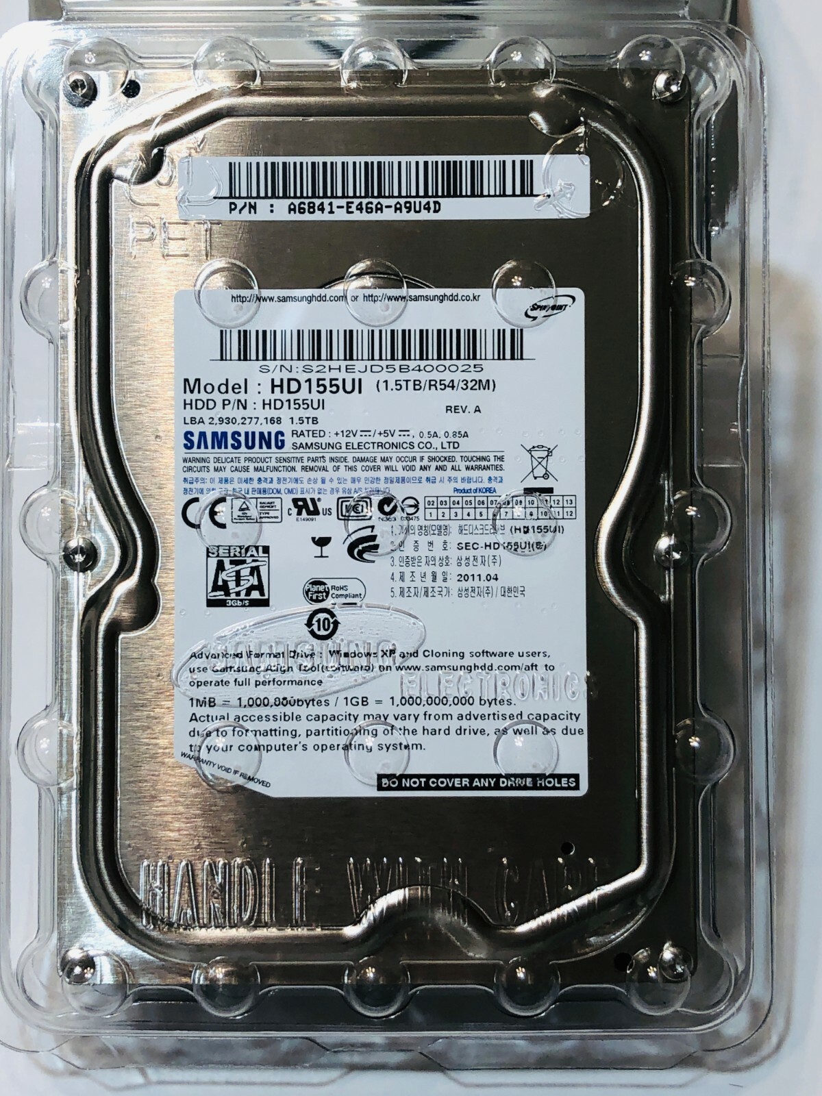 Samsung HD155UI (SpinPoint F4EG) 1.5TB  3.5" 5400 RPM Hard Drive
