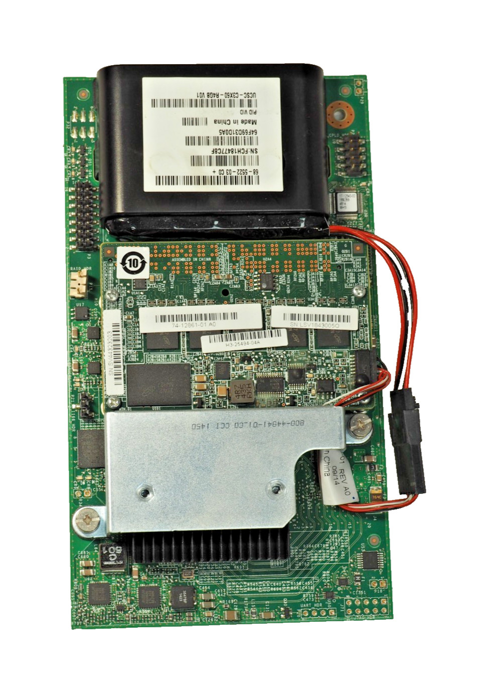 Cisco UCSC-C3X60-R4GB SAS 12Gb/s RAID 4GB Controller Card w/Battery 68-5522-03