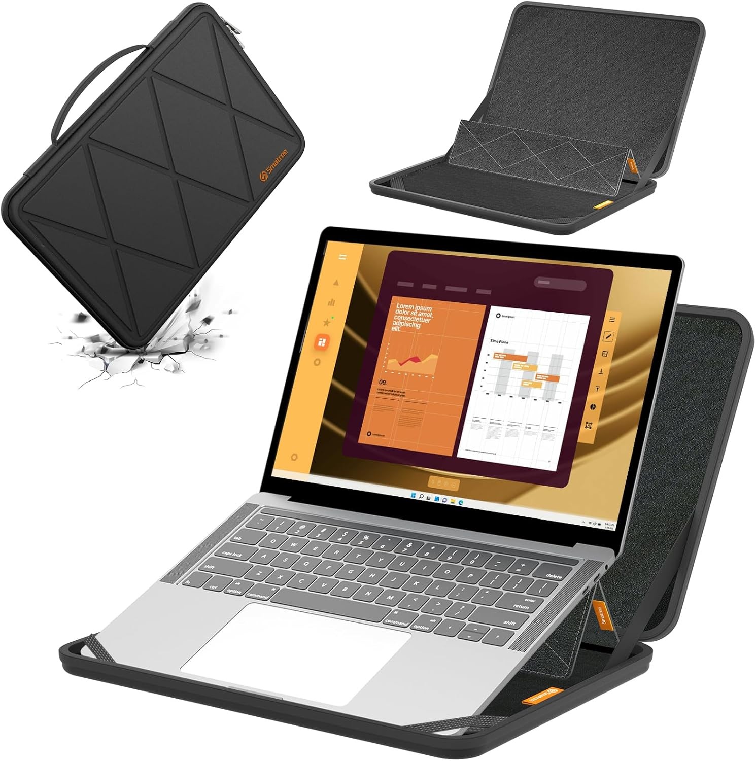 Sleeve for 15.6 inch Dell Inspiron 15 3000 | Hard EVA Case with Stand