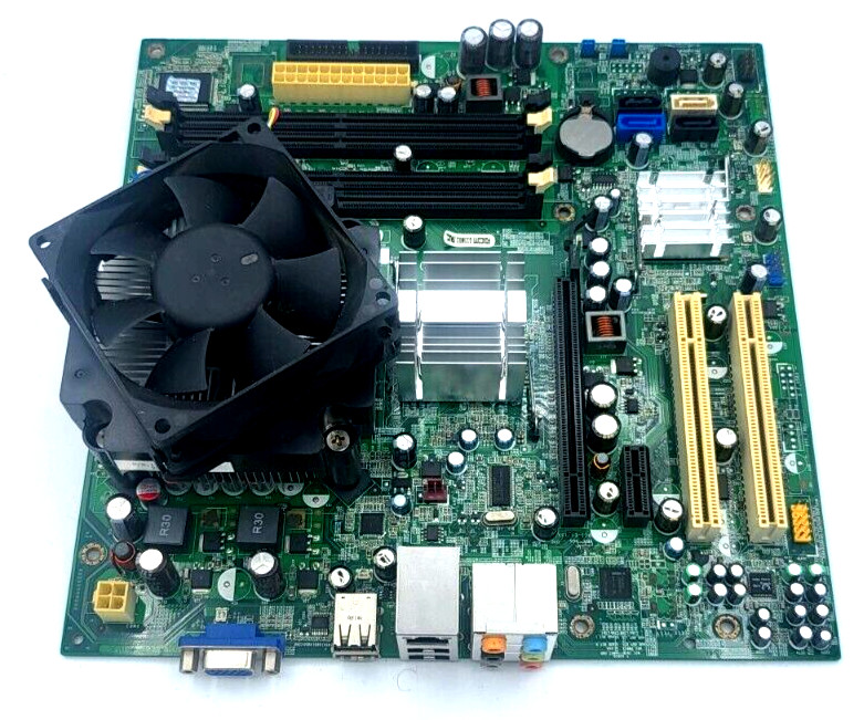 DELL 0CU409 MOTHERBOARD + 2.2 GHz INTEL PENTIUM E2200 CPU SLA8X + H/S & FAN