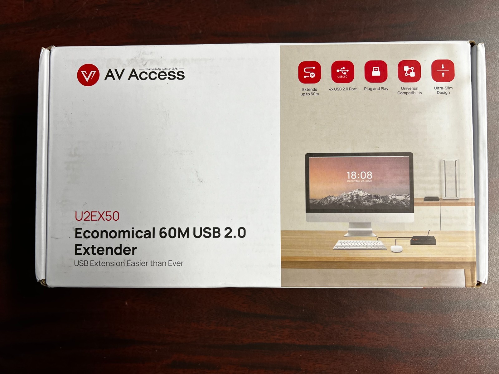 AV Access U2EX50 Economical 60M USB 2.0 Extender NEW